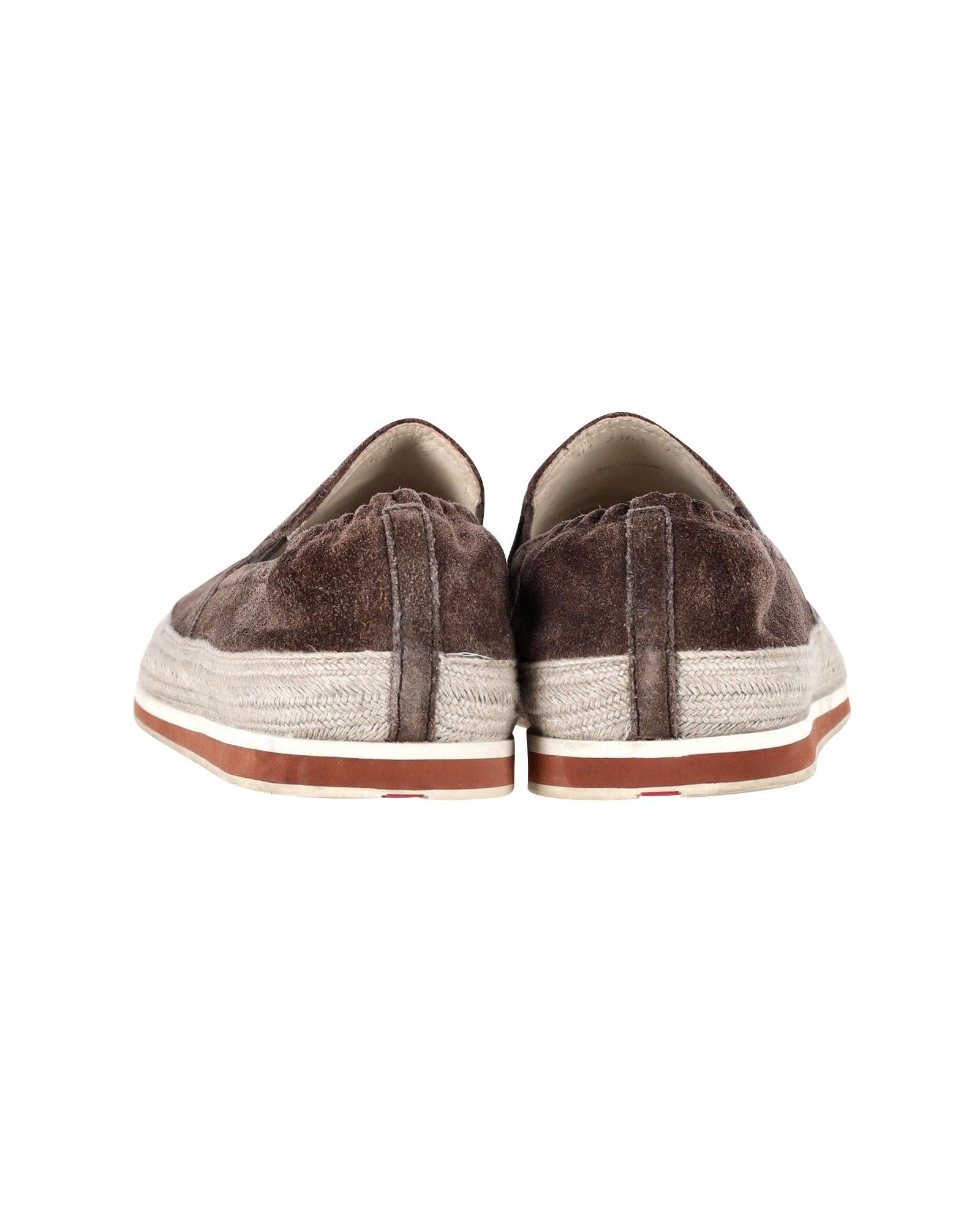 Brown Suede Espadrille Sneakers for Women - Comfortable Casual Shoes with Rubber Sole | Perfect for Walking, Travel & Everyday Wear