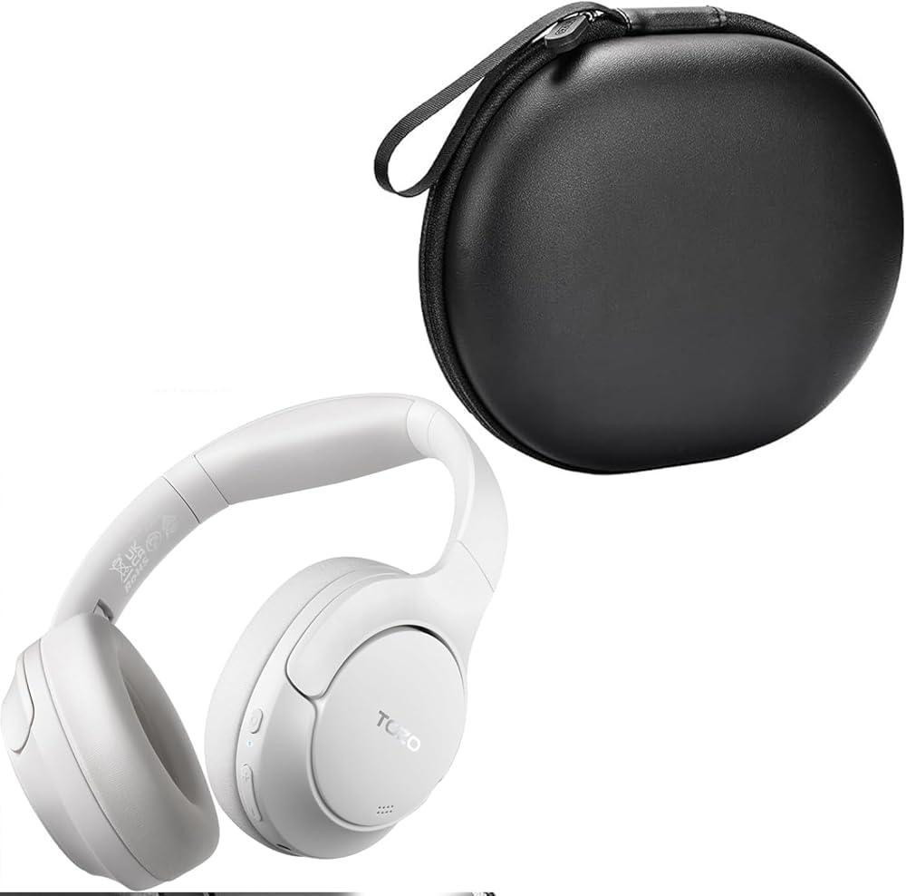 TOZO HT2 Hybrid Active Noise Cancelling Wireless Headphones with Case - Bluetooth Headset for Travel, Workout & Commuting | Compatible with HT2 HA1 HT1 Models