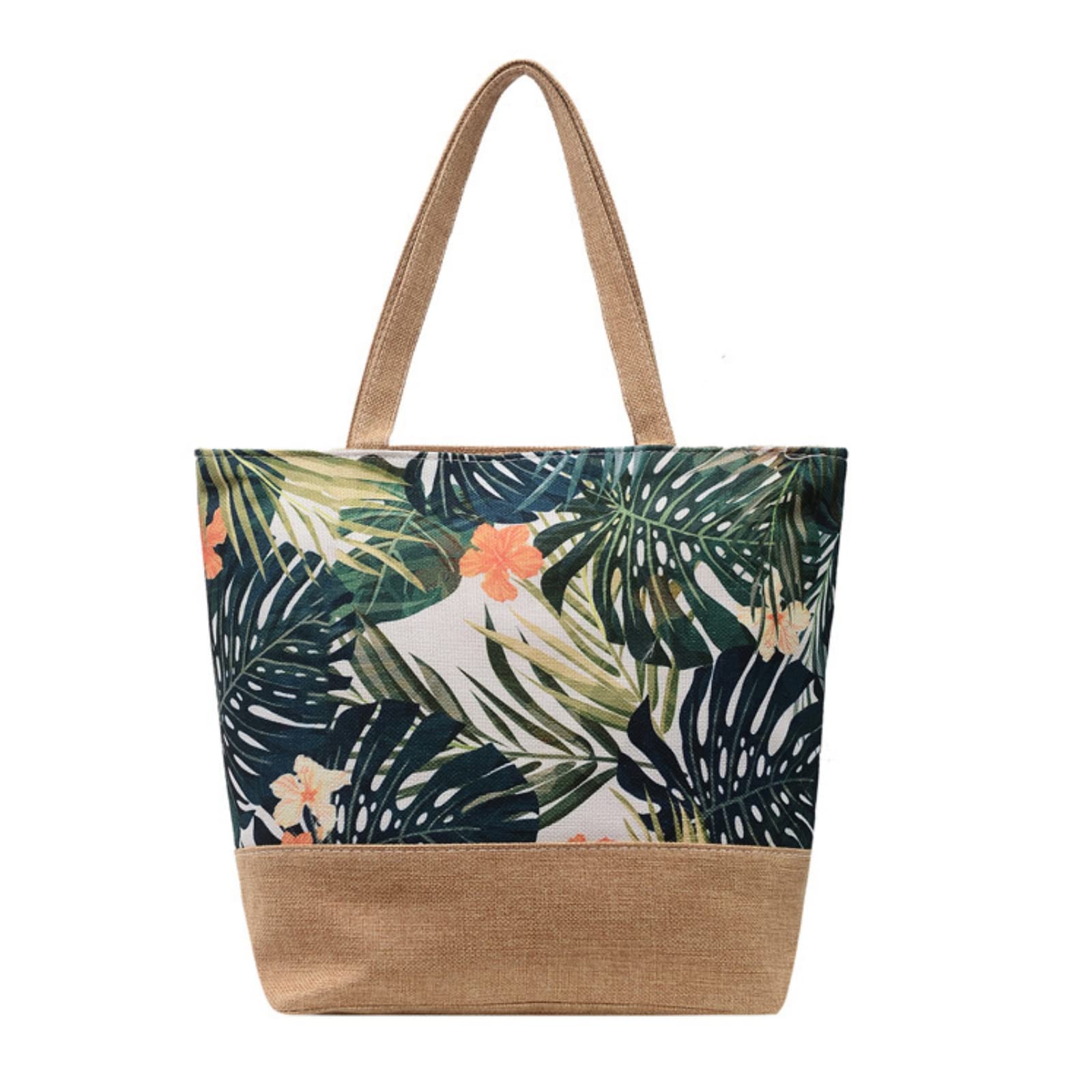Waterproof Large Beach Tote Bag for Women - Sand Resistant Canvas Shoulder Bag with Zipper Pocket | Perfect for Pool, Beach Vacation & Summer Travel Accessories