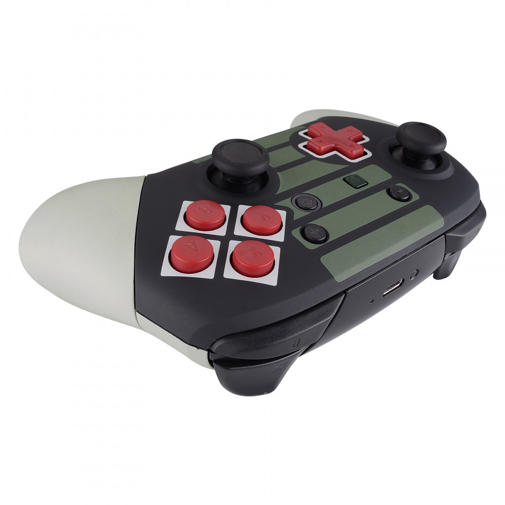 eXtremeRate Classic NES Style Faceplate & Backplate Replacement for Nintendo Switch Pro Controller - Custom Shell Case (Controller Not Included) - Perfect for Retro Gaming & Controller Modding - Model FRT101