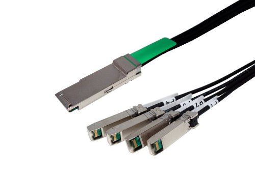 QSFP+ to SFP+ Breakout Cable 5M 24AWG High-Speed Fanout Cable for Data Centers & Networking - C9799X4-5M [Electronics] - Perfect for Server Racks, Cloud Computing & High-Performance Networking
