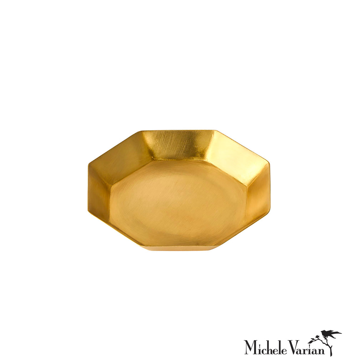 Vintage Brass Octagonal Plate - Elegant Small Decorative Tray for Home Decor, Jewelry Display & Table Centerpiece