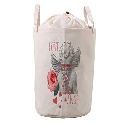 Baby Angel Statue Rose Illustration