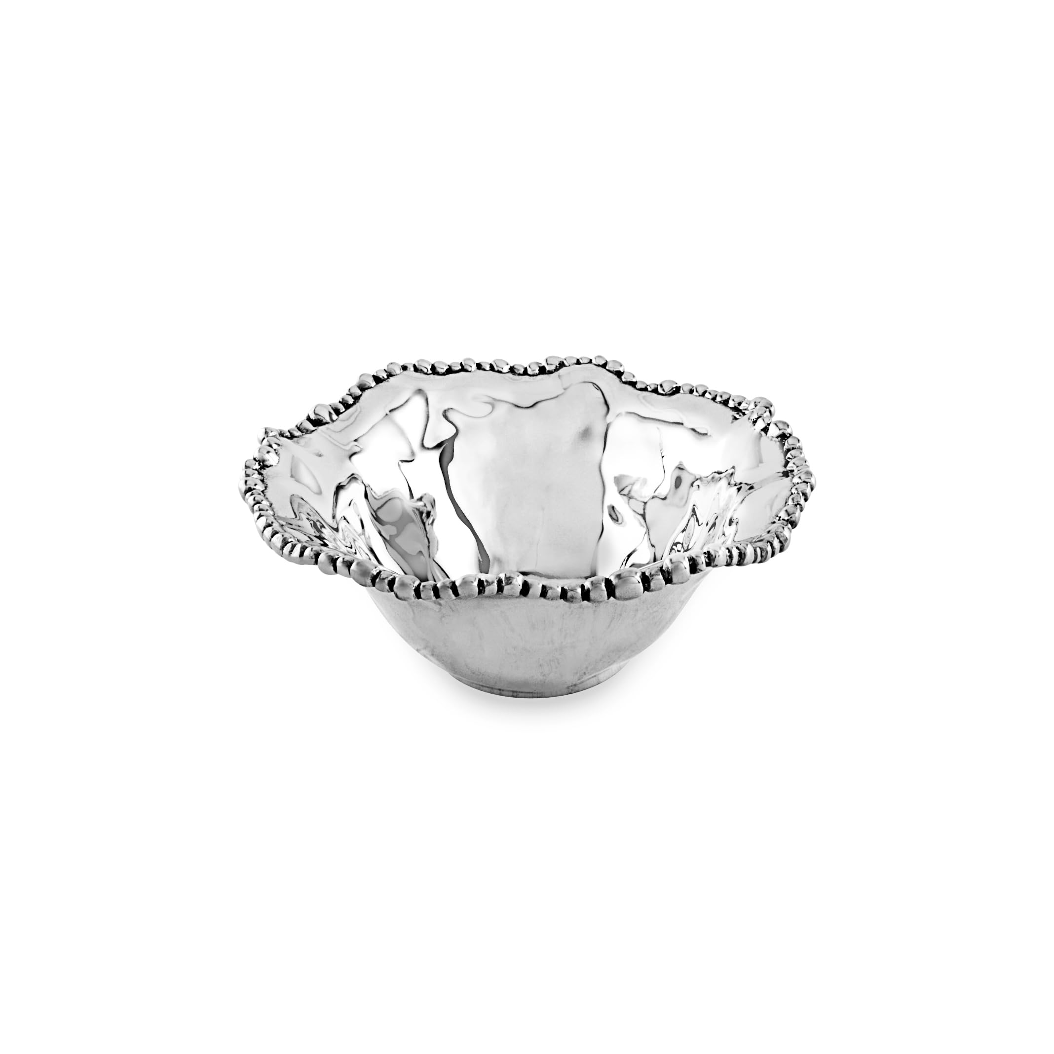 Beatriz Ball Small Organic Pearl Nova Flirty Bowl - Elegant Metallic Serving Bowl for Desserts, Salads & Party Appetizers | Perfect for Entertaining & Home Decor