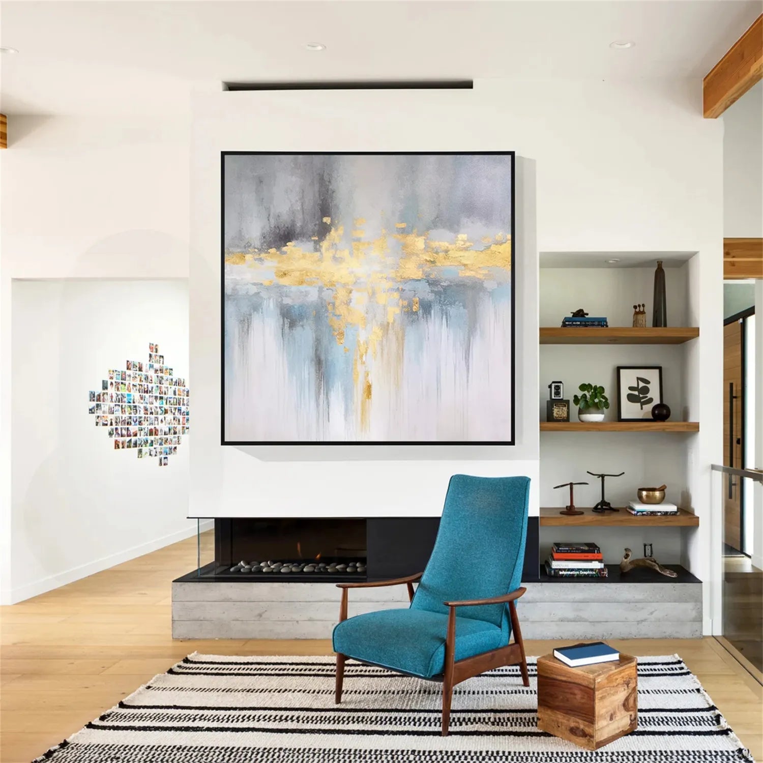 Abstract Painting #AB 245 - Modern Wall Art for Living Room, Bedroom & Office Decor | Handmade Canvas Artwork