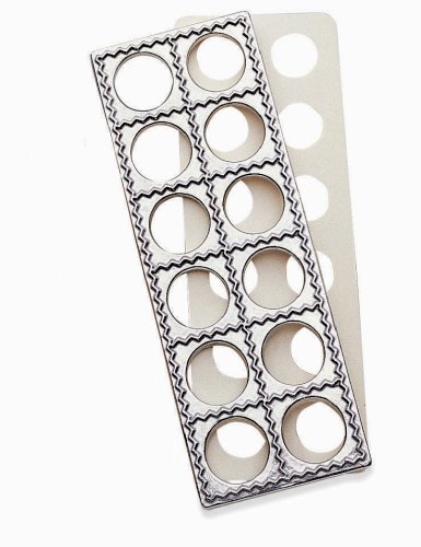 V5400-01 Ravioli Maker - 12 Cavity Pasta Press with Wooden Pin | Handmade Italian Pasta Dough Tool for Homemade Ravioli, Tortellini & Dumplings | Perfect for Italian Cooking, Family Meals & Restaurant Use
