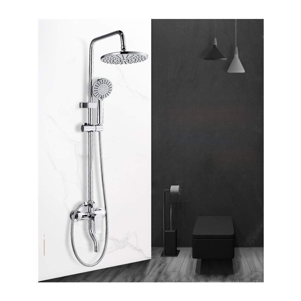 Premium Copper Shower Faucet Set - Modern Bathroom Shower Head with Handheld Sprayer - Anti-Corrosion Matte Finish for Spa-Like Experience - Perfect for Master Bath, Guest Bath & Luxury Hotel Renovations