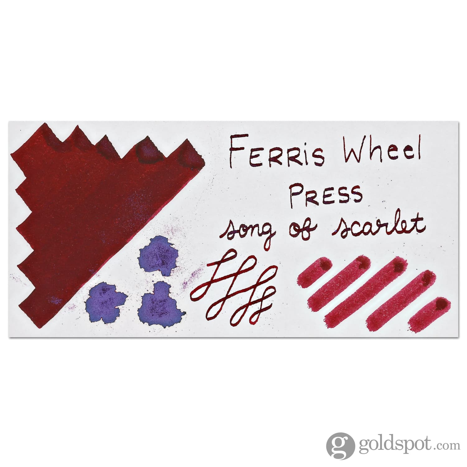 Ferris Wheel Press Song of Scarlet Bottled Ink - 20mL Fountain Pen Ink for Calligraphy, Journaling & Artistic Writing - Premium Ink for Pens, Dip Pens & Art Projects