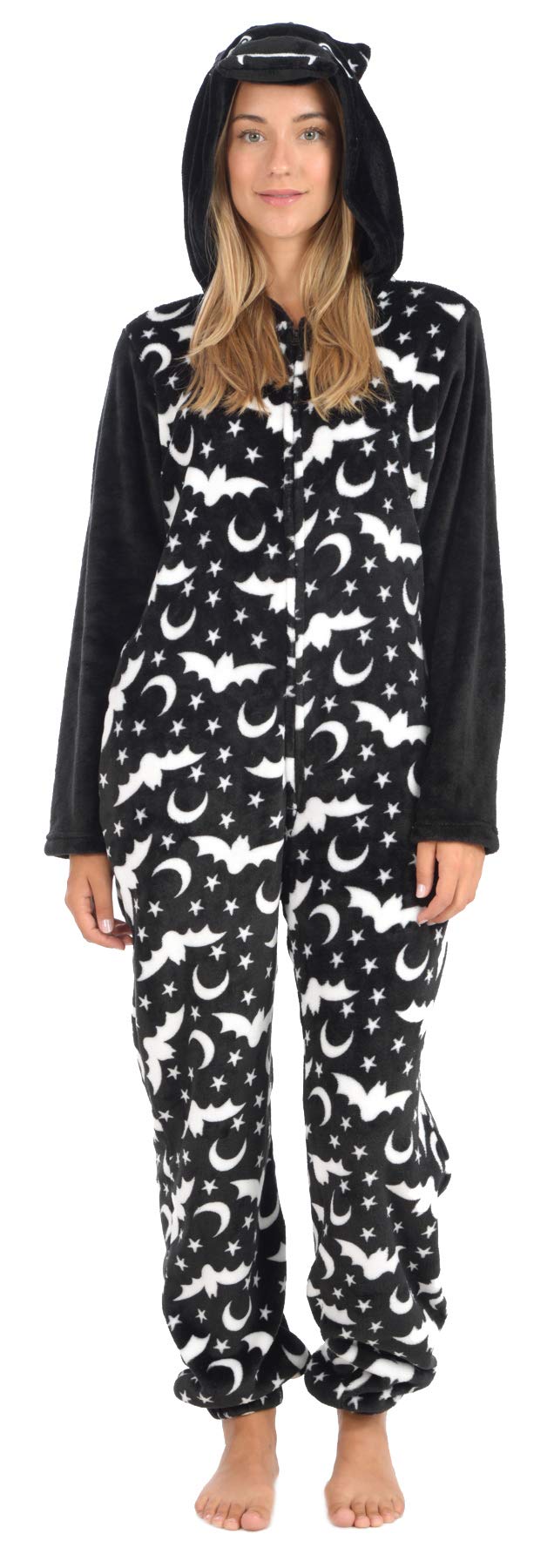 Body Candy Women's Plush Animal Hooded Onesie Pajamas - Soft Fleece Adult Costume for Halloween, Christmas & Cozy Loungewear