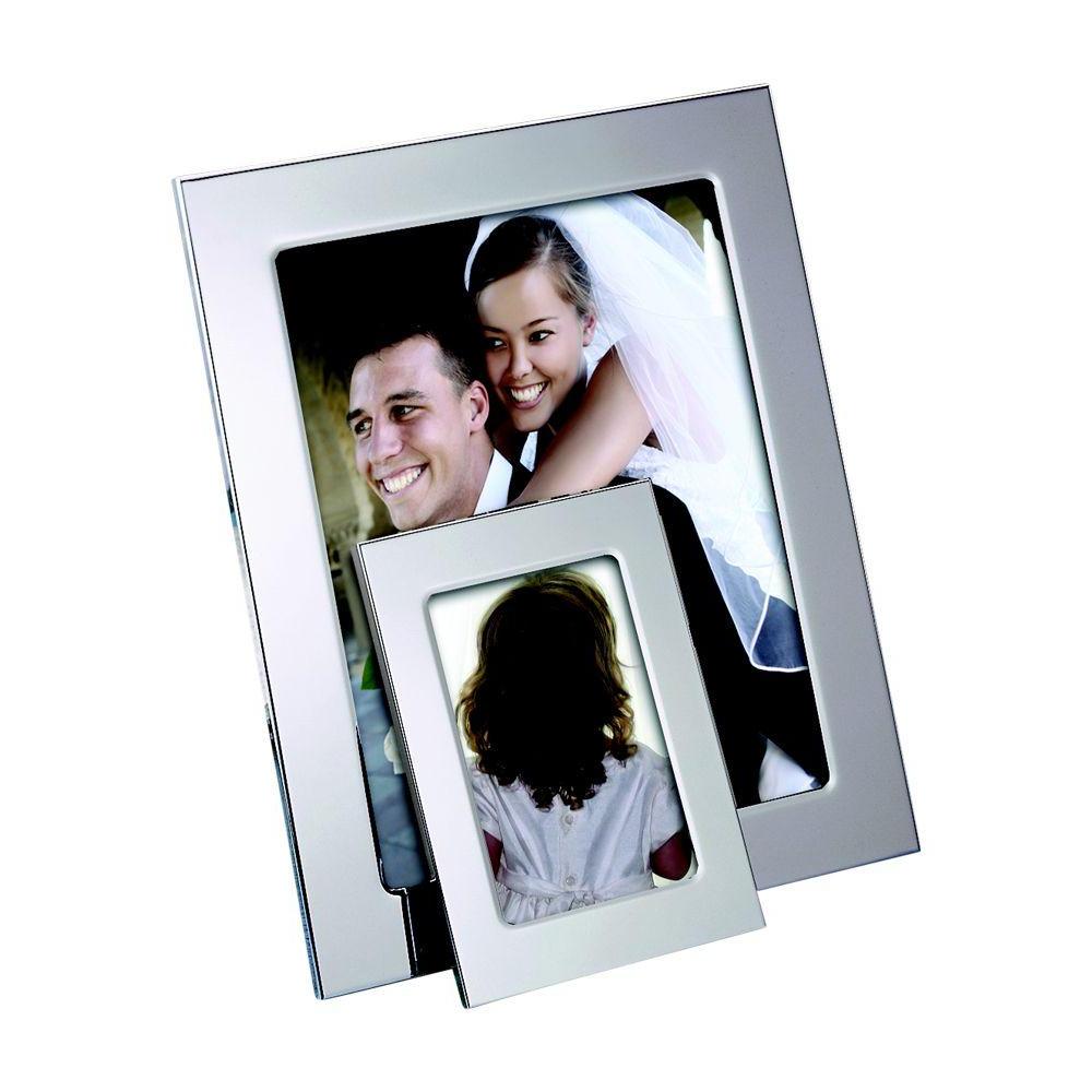 Elegant Silver Plated 8x10 Picture Frame - Perfect for Wedding Photos, Family Portraits & Home Decor
