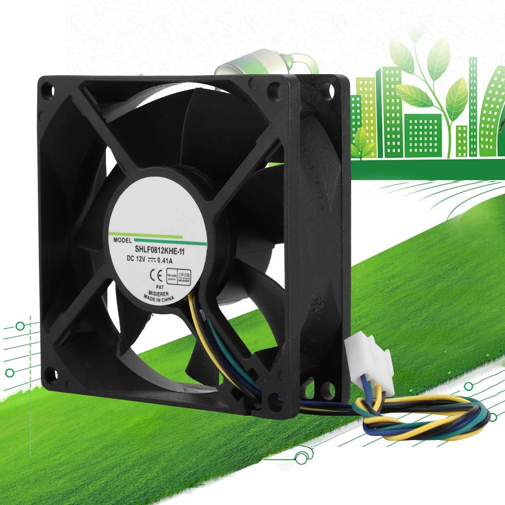 High Performance 80mm 12V PWM Computer CPU Cooling Fan - Ultra Quiet 4 Pin Ball Bearing Case Fan for PC Cooling | Ideal for Gaming PCs, Workstations & Home Office Desktops