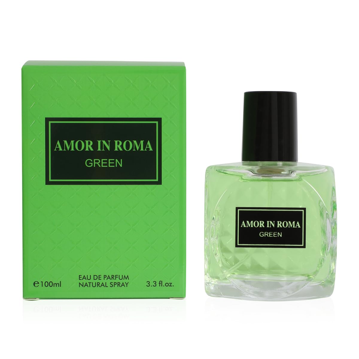 Amor In Roma Green Spray Perfume for Women - Floral Fruity Eau De Parfum - 3.3 fl.oz Long Lasting Fragrance - Perfect for Date Night, Office & Special Occasions