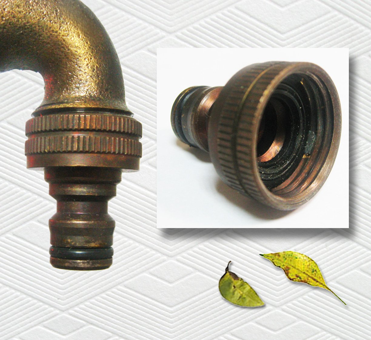 Brass Decorative Fish Garden Outdoor Faucet with Brass Connector - Perfect for Patio, Lawn, and Backyard Watering