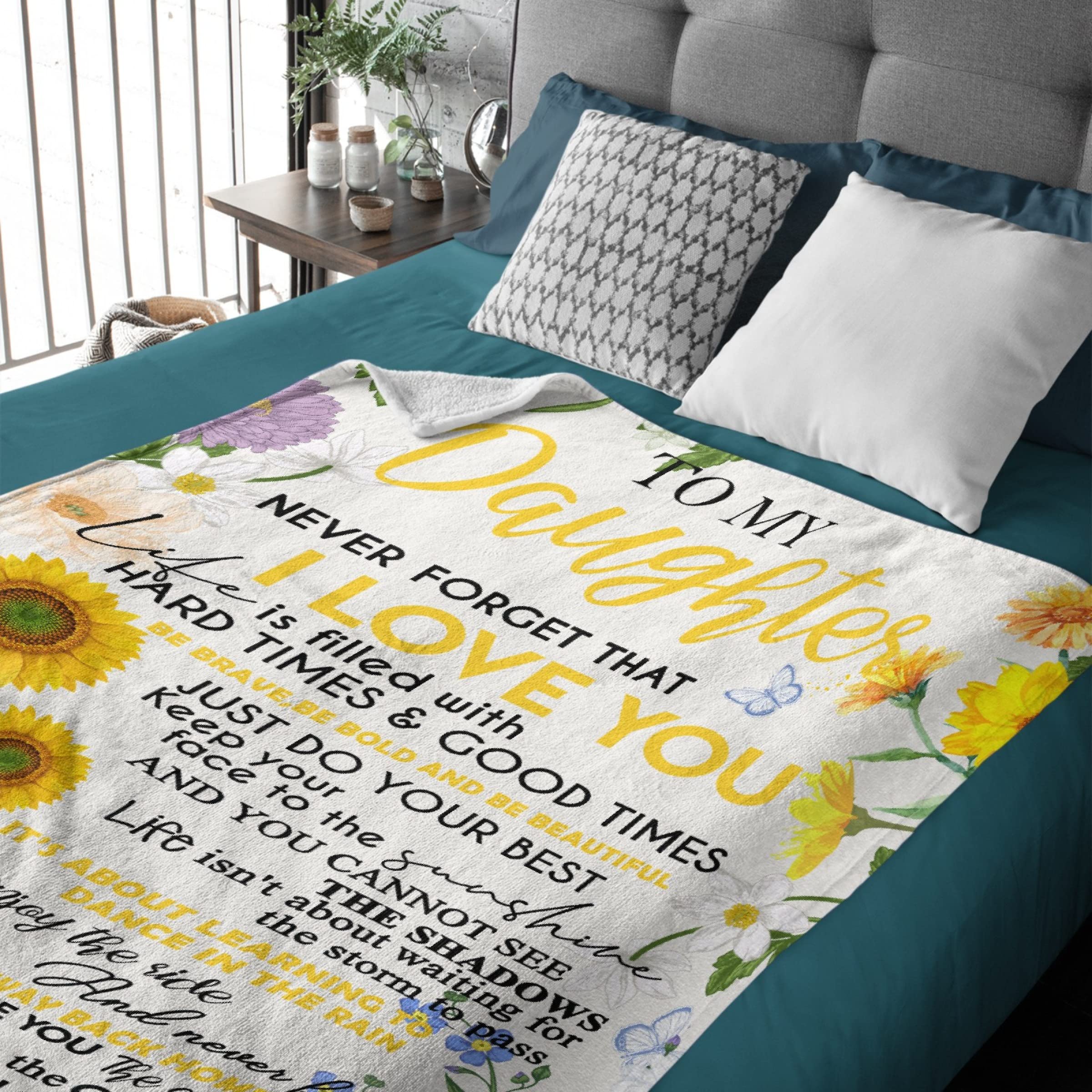 Sunflower Love Flannel Blanket - Ultra Soft & Cozy 120