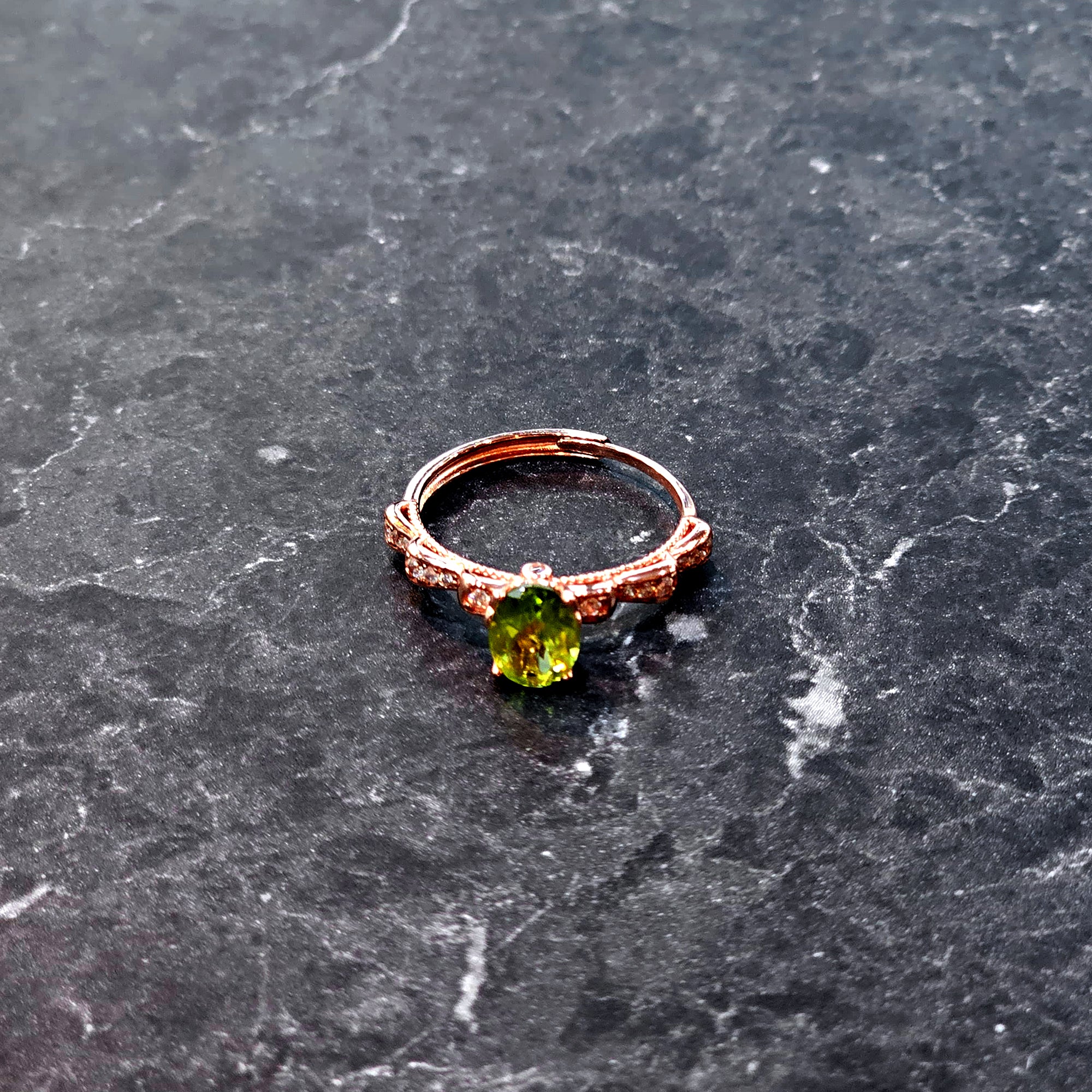 AG Collective Olive Dusk Ring - Sterling Silver Dainty Stackable Ring for Women, Minimalist Jewelry Gift for Her - Perfect for Everyday Wear, Date Nights & Special Occasions