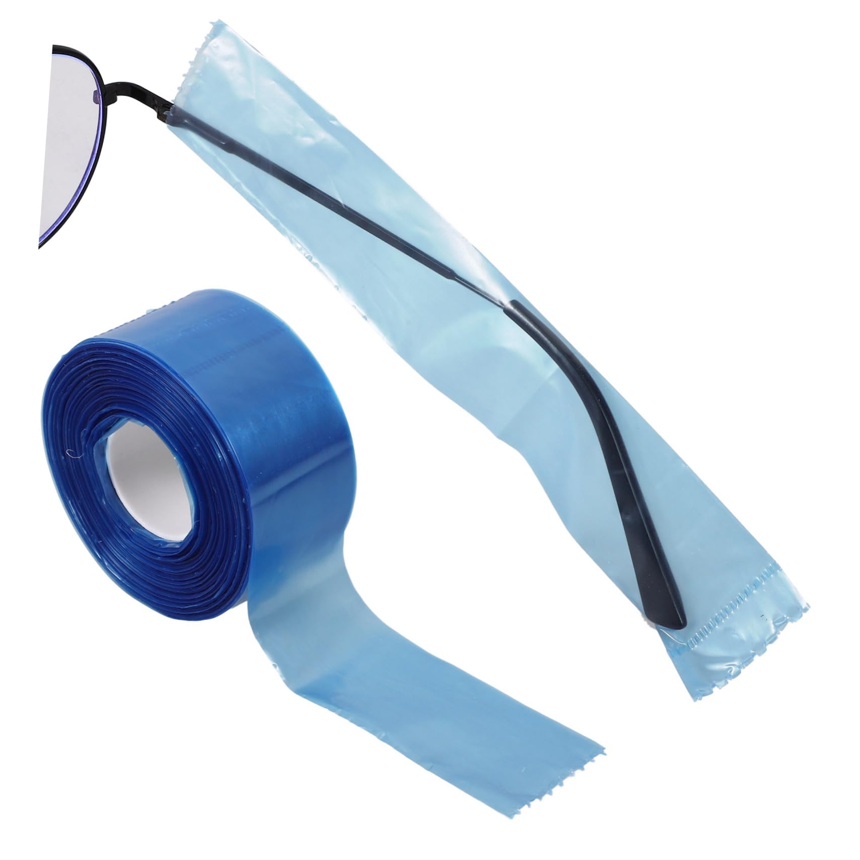Outanaya 3 Rolls Perm Glasses Cover - Eye Silhouette Hair Color Protection Grips, Extender Glasses Holder & Stand for Salon, Beauty Shops, and Home Hair Styling