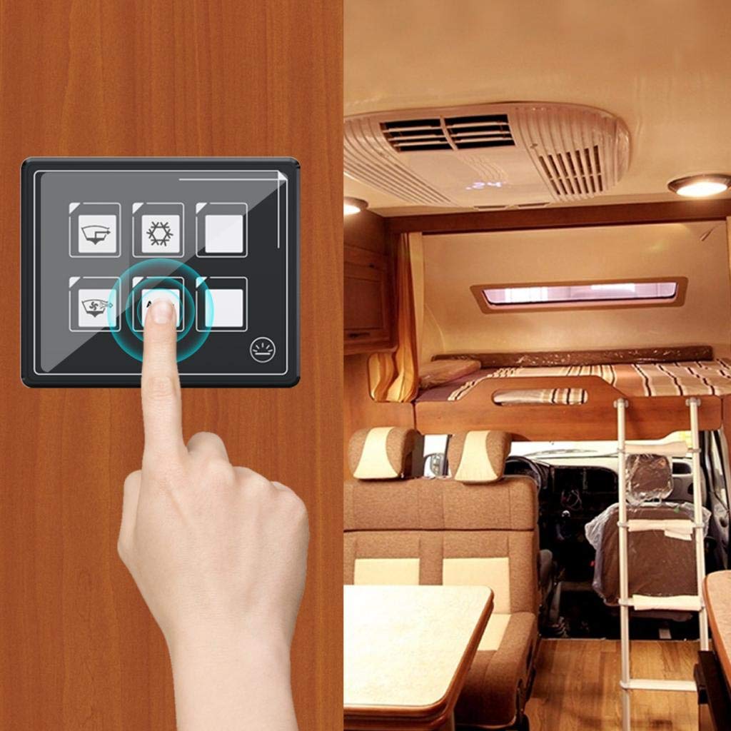 Universal Switch Panel with ON/Off Backlight Control, Micro USB Cable & Remote Control Box - Perfect for Home Automation, RV, Marine & DIY Electrical Projects
