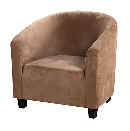 Premium Velvet Tub Chair Slipcover - Washable & Removable Polyester Sofa Cover for Club Chairs - Fits Living Room, Dining Room & Bar Counter - Elegant Home Decor for Reception Areas & Lounge Spaces