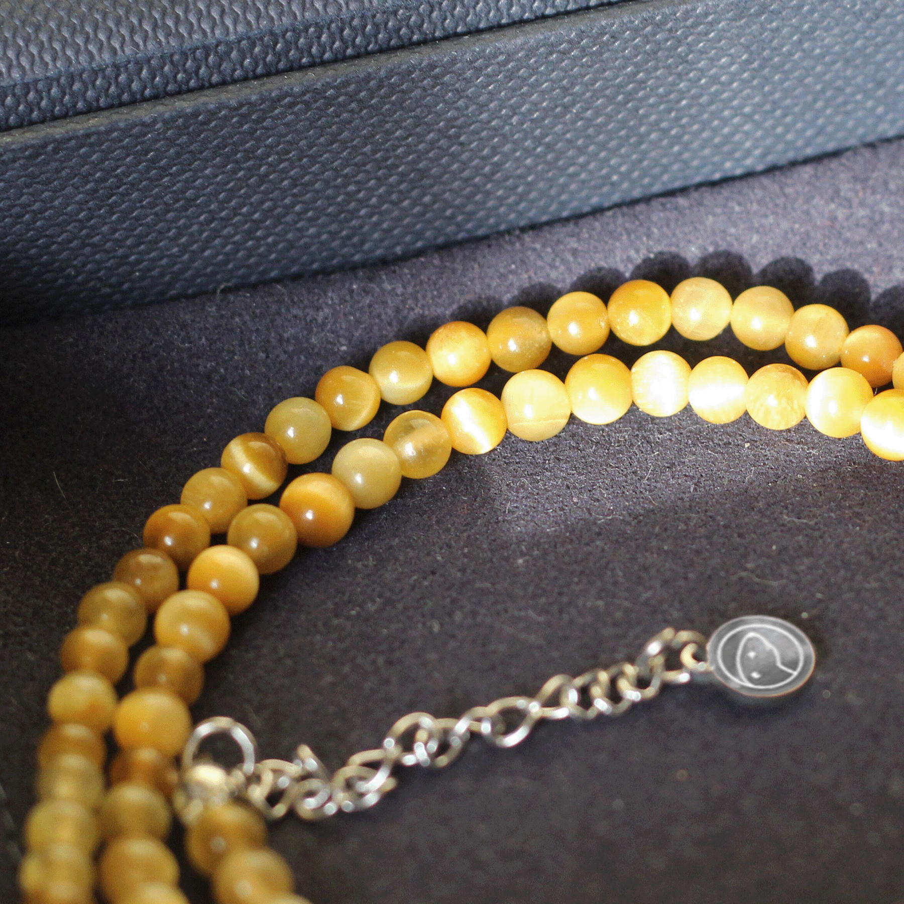 Golden Tiger Eye Beaded Necklace for Women - Mini Adjustable Spiritual Healing Jewelry - Perfect for Meditation, Yoga & Boho Fashion