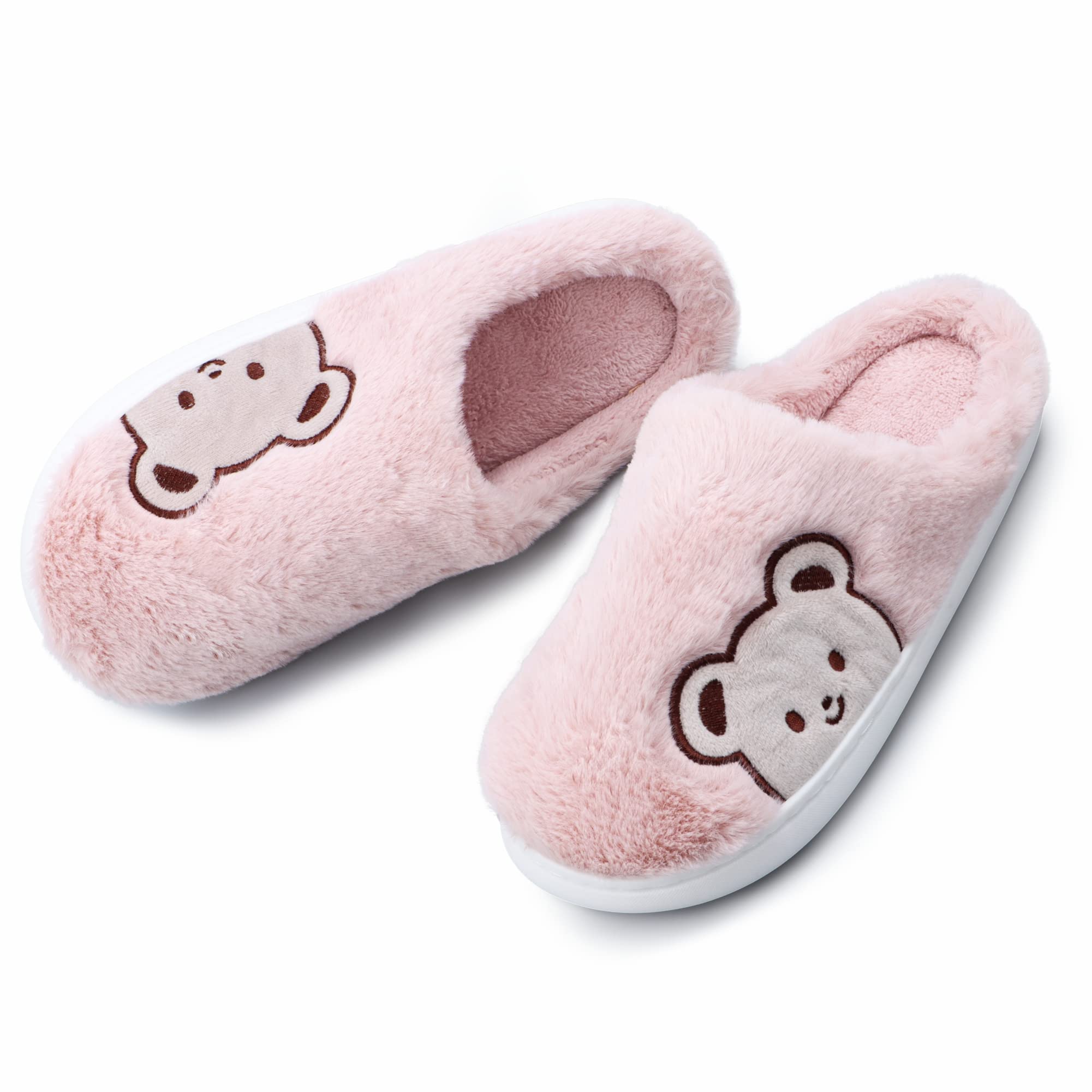 LY4U Women's Memory Foam Slippers - Soft Fluffy Slip-On House Shoes with Anti-Slip Sole, Lightweight & Breathable Indoor Footwear for Home, Lounge & Relaxation