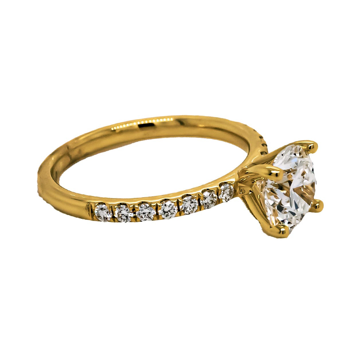 18K Yellow Gold 1.77 CTW Lab-Created Diamond Engagement Ring for Women - Perfect for Proposals, Anniversaries & Special Occasions