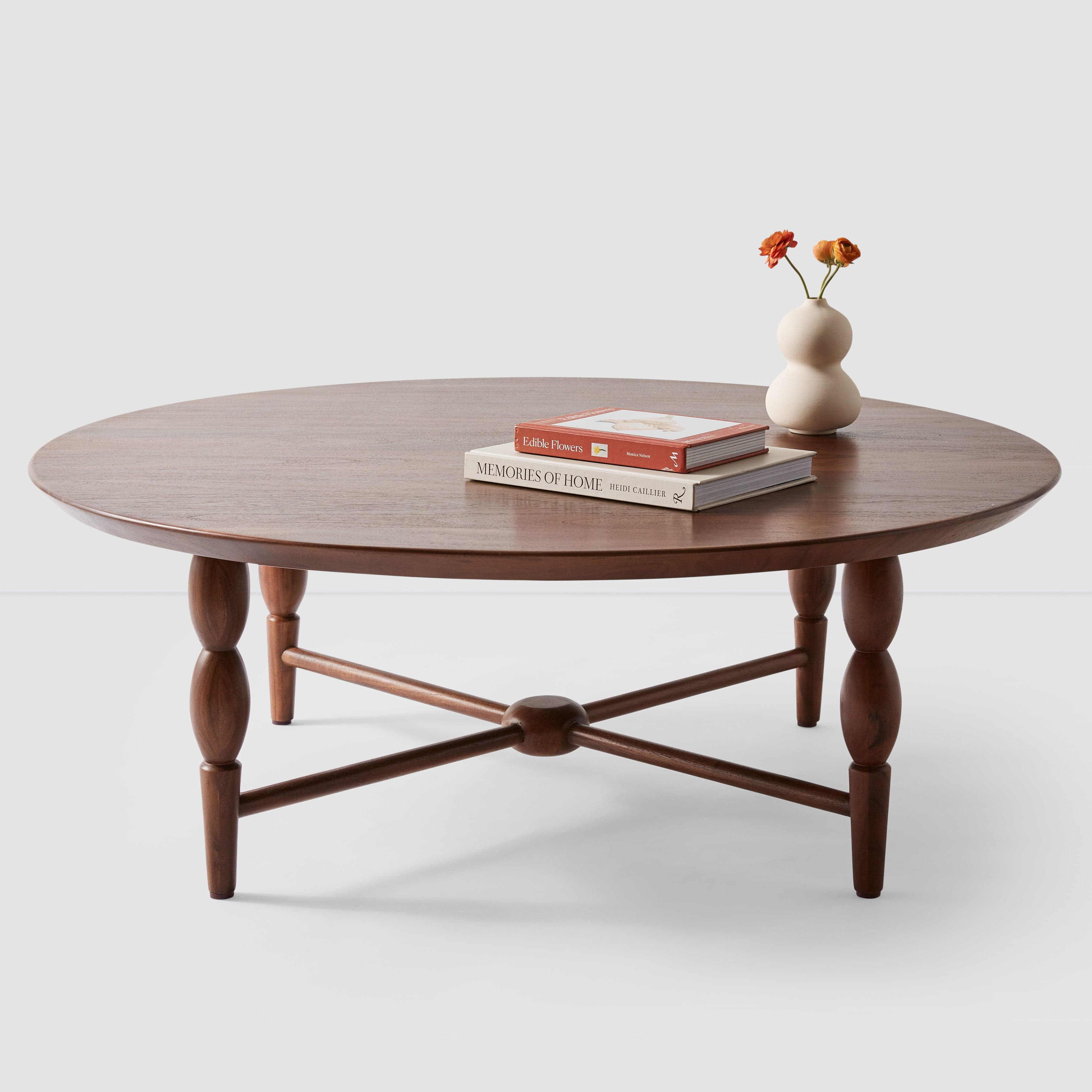 Modern Leela Wood Coffee Table - Solid Wood Living Room Furniture for Home Decor - Perfect for Living Room, Lounge, or Office Use