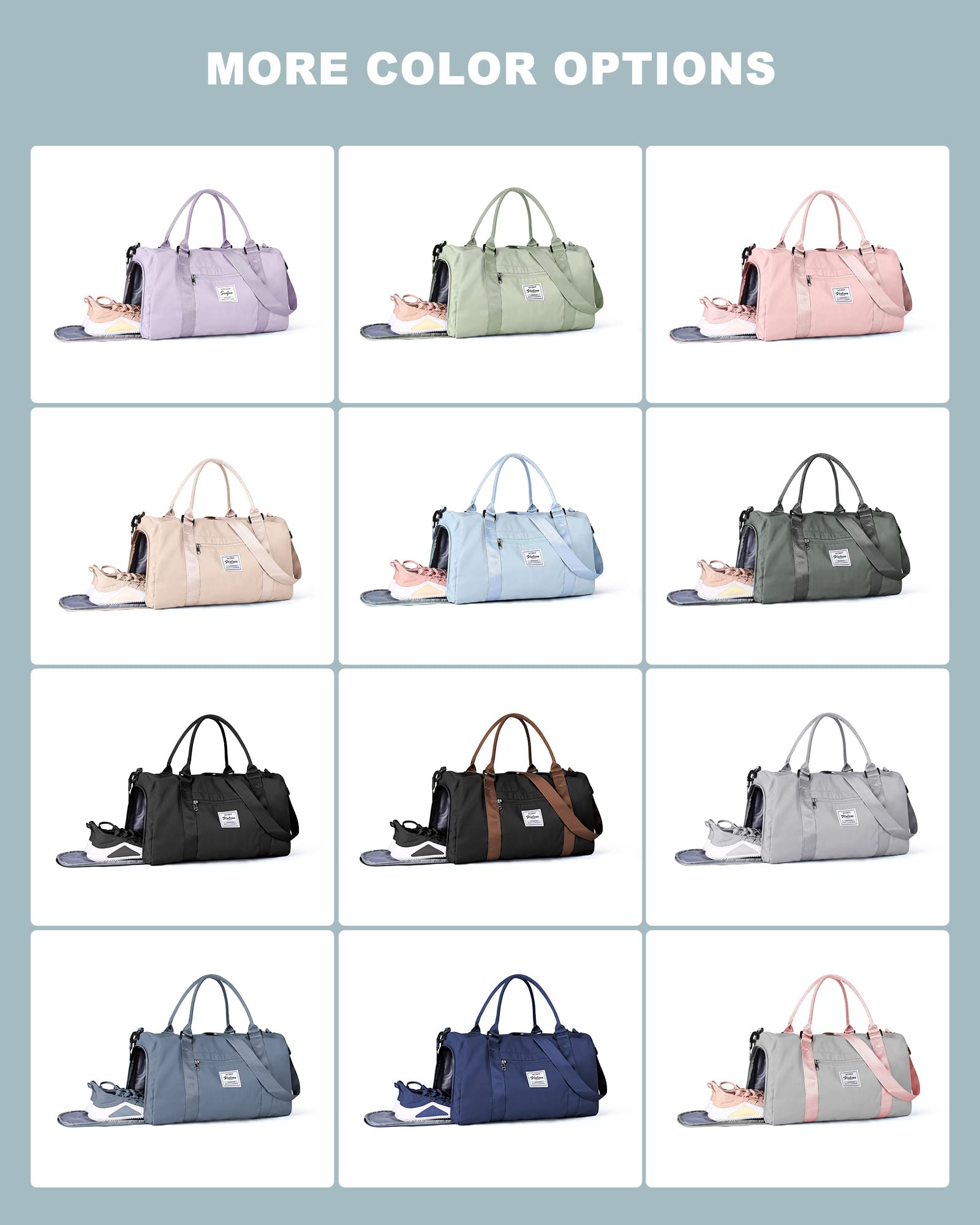 Women's Travel Duffel Bag - Lightweight Weekender Tote & Sports Gym Bag with Toiletry Pouch (Peacock Blue) | Perfect for Weekend Getaways, Gym Workouts & Air Travel Carry-On