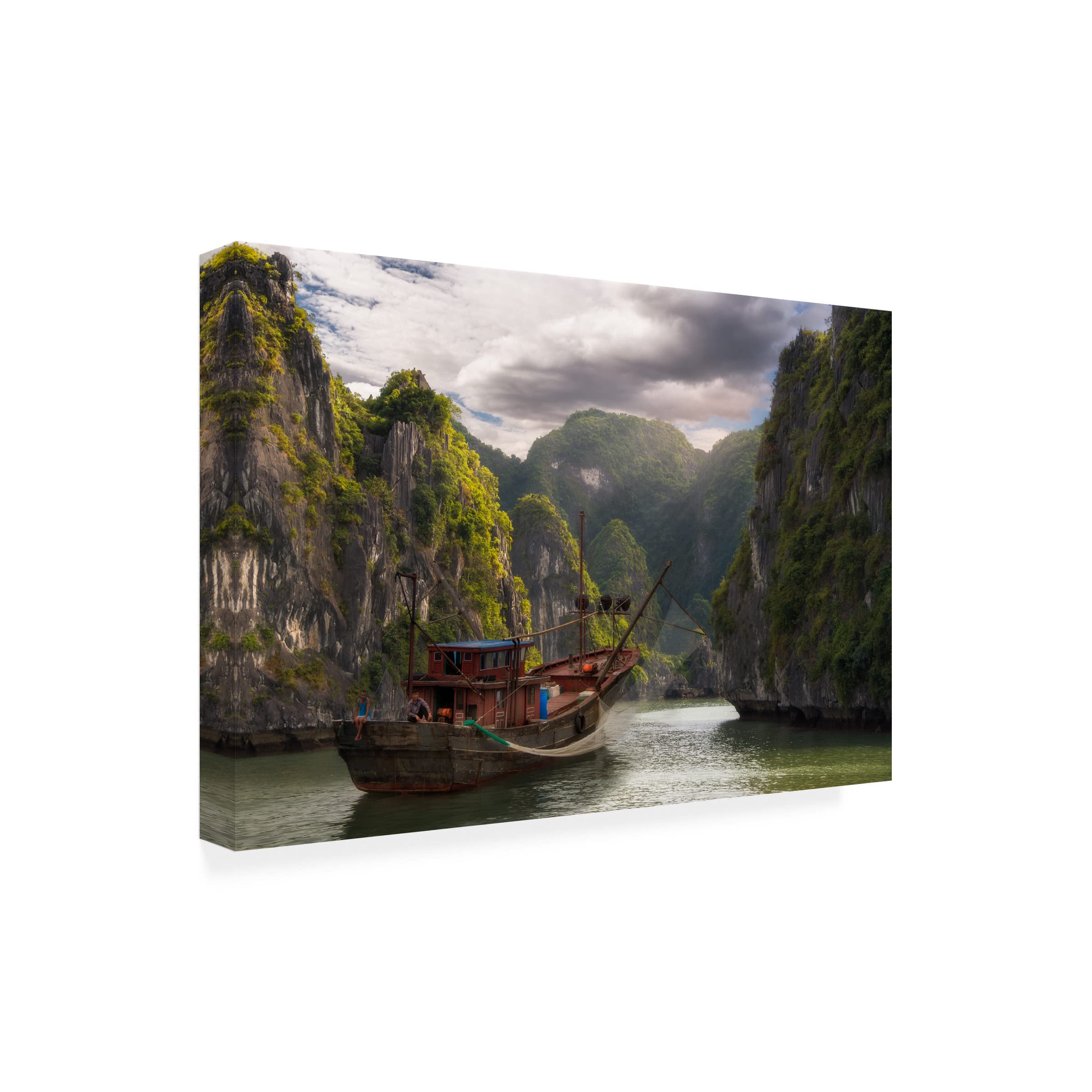 Trademark Fine Art 'Time Stands Still' Canvas Wall Art by Richard Vandewalle - Modern Abstract Painting for Living Room, Bedroom & Office Decor