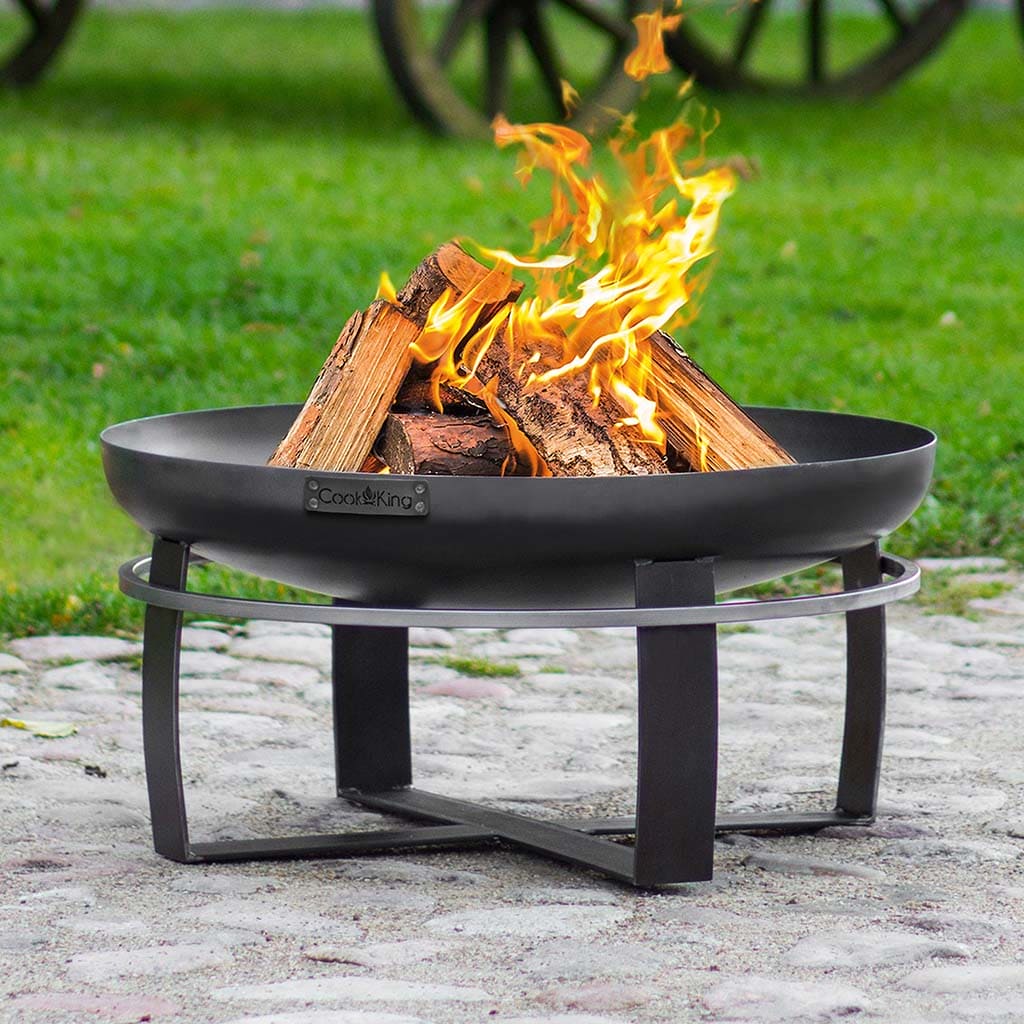 Good Directions Cook King Viking 31.5 Inch Fire Bowl - Outdoor Fire Pit for Patio, Garden, and Backyard Decor - Perfect for Camping, BBQ Parties, and Cozy Evenings