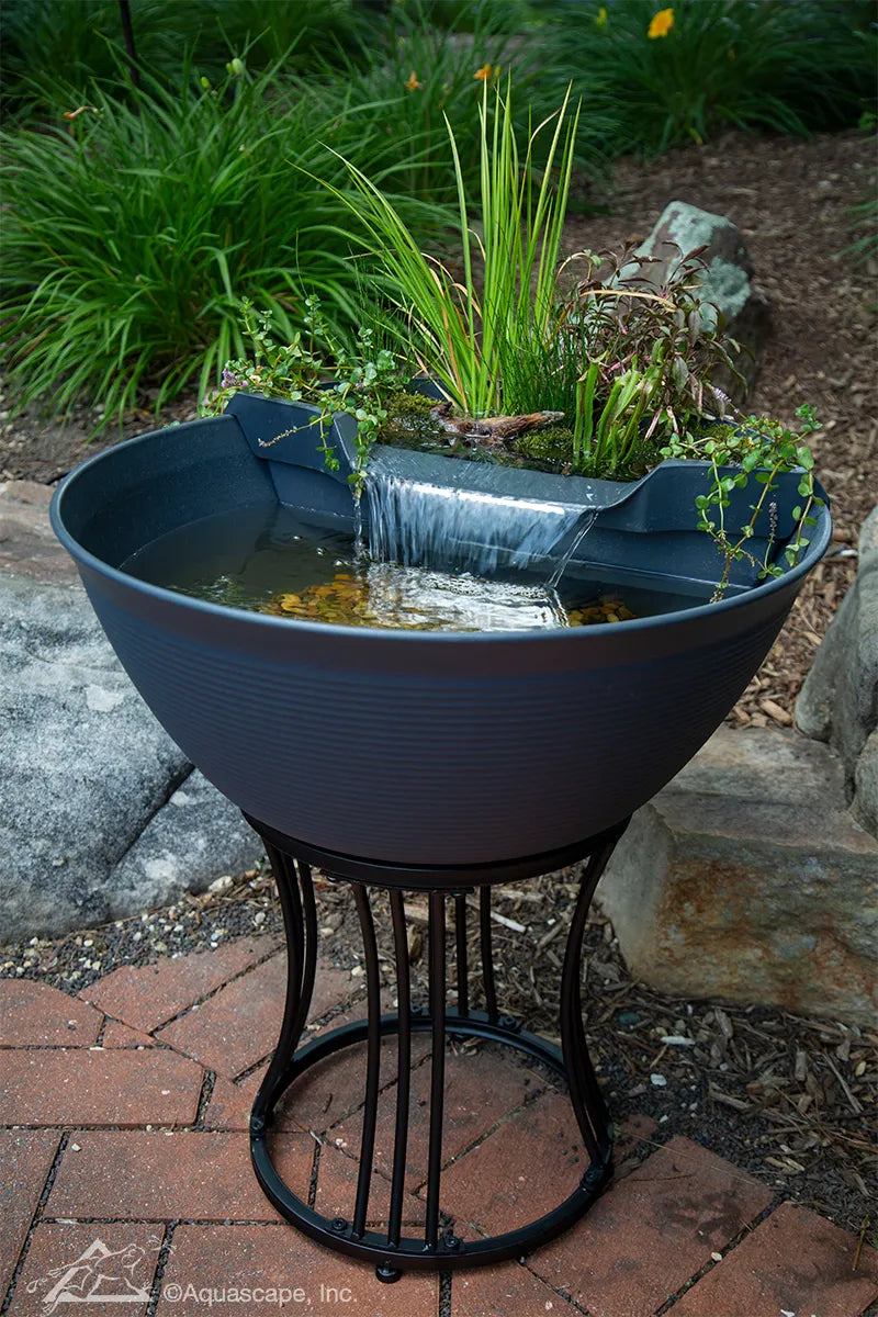 AquaGarden Mini Pond Kit - Small Water Garden Kit for Outdoor & Indoor Use | Perfect for Patio, Balcony, or Tabletop Decoration
