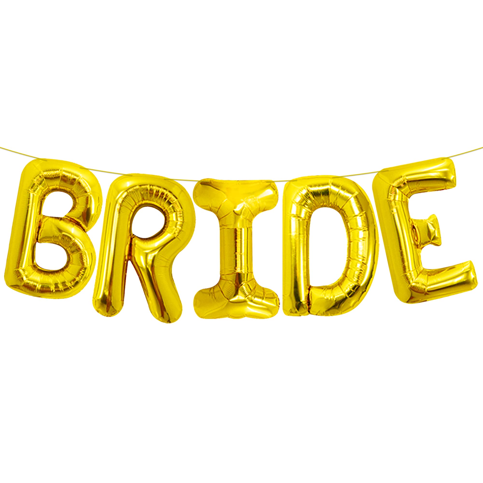 16 Inch Gold Bride Balloons for Bachelorette Party & Bridal Shower Decorations | KatchOn Premium Wedding Balloons | Perfect for Bachelorette Party, Bridal Shower, Wedding Reception & Photo Backdrop