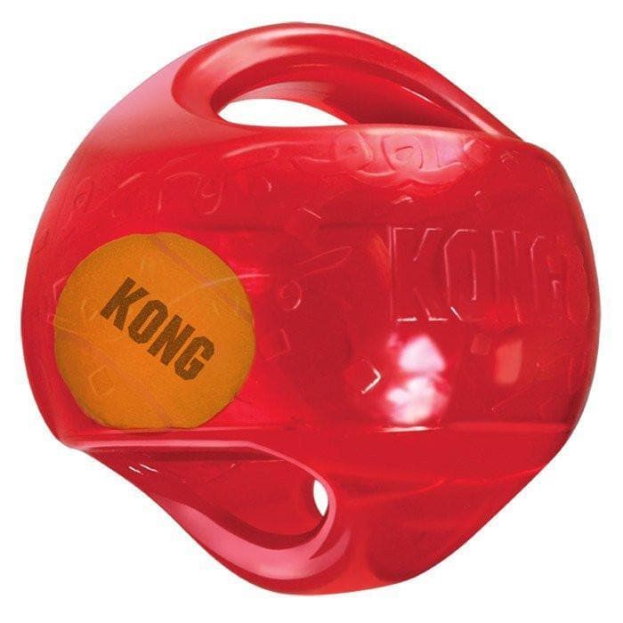 KONG Jumbler Ball - Durable Dog Chew Toy with Sound for Aggressive Chewers - Interactive Play & Training for Large Dogs - Perfect for Fetch, Tug-of-War & Mental Stimulation