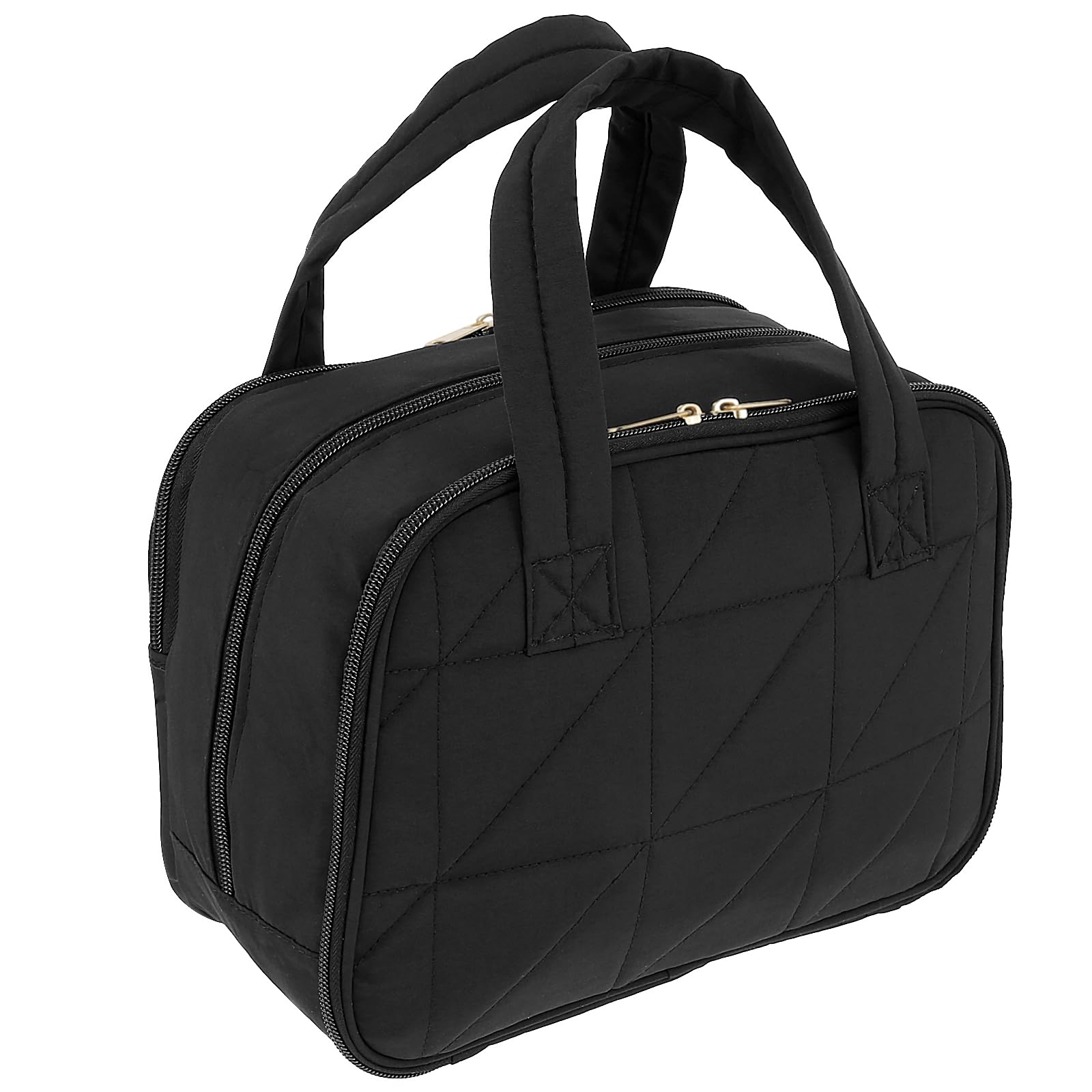 Waterproof Wet & Dry Makeup Organizer Bag - 2-Way Zipper Cosmetic Travel Bag with Handle, Large Capacity Toiletry Bag for Women | Perfect for Travel, Gym & Daily Use