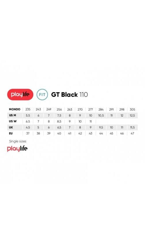 Playlife GT 110 Men's Inline Skates - Black | Comfortable & Durable Rollerblades for Fitness, Outdoor Sports & Urban Skating
