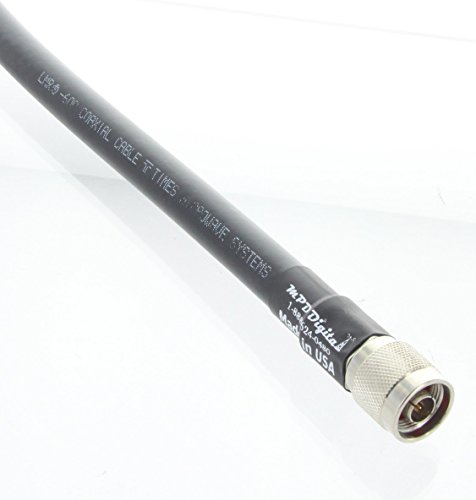 MPD Digital Genuine Times Microwave LMR600 Coaxial Cable with N Male Connectors - 25 Feet Low Loss RF Cable for Ham Radio, CB Antennas & Wireless Networks