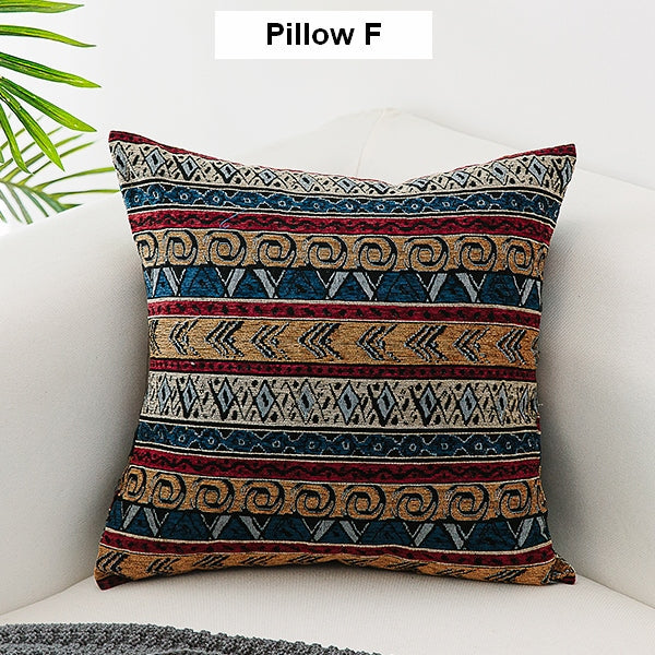 Bohemian Geometric Chenille Throw Pillow for Couch - Soft Decorative Sofa Pillows for Living Room, Bedroom - Perfect for Home Decor and Cozy Comfort