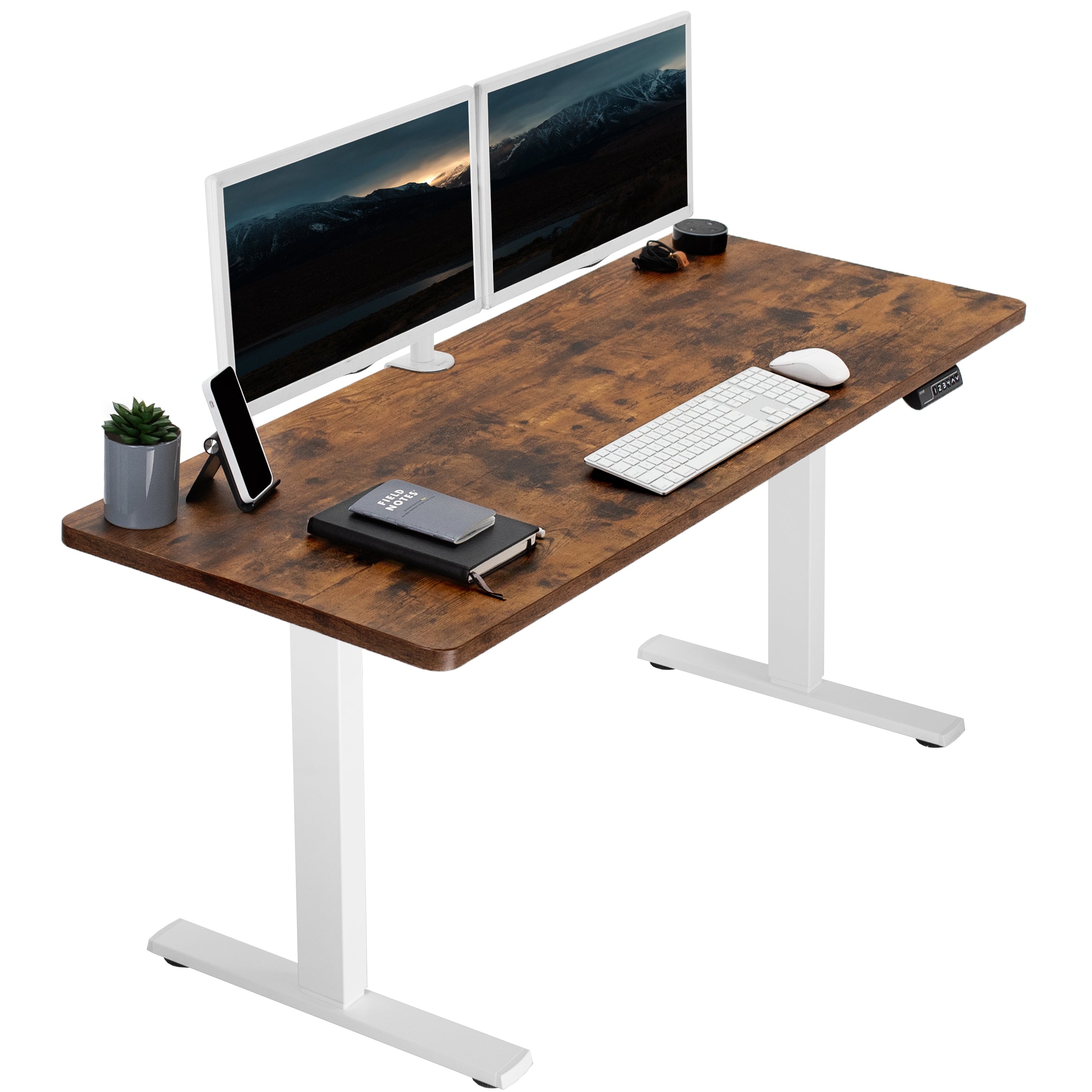 1B Solid Top Series Single Motor Electric Standing Desk with Push Button Memory Controller - Perfect for Home Office, Gaming & Workspace Ergonomics