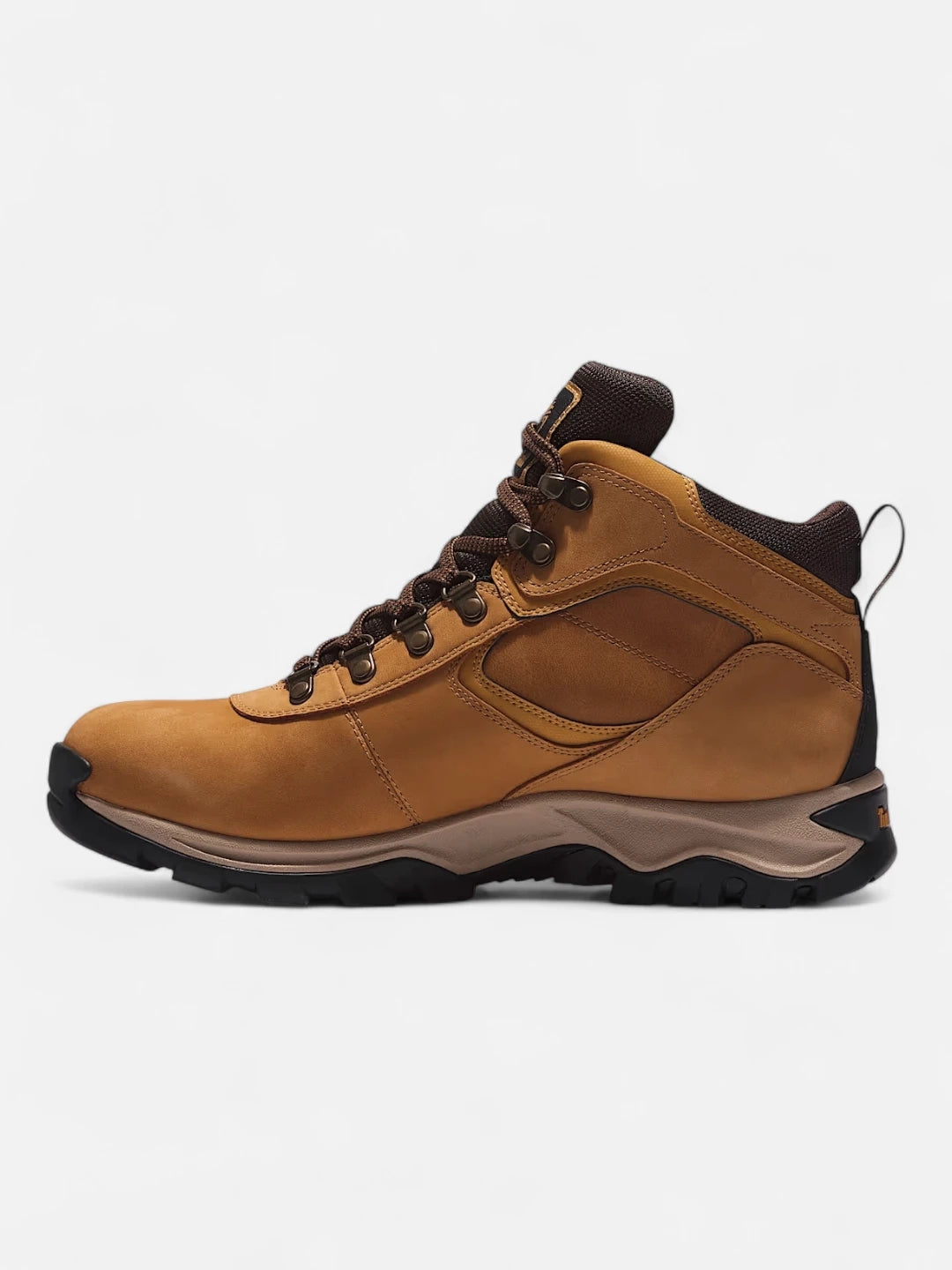 Timberland Mt. Maddsen Mid Waterproof Hiking Boots for Men - Beige Leather Outdoor Boots for Trekking, Camping & Mountain Adventures