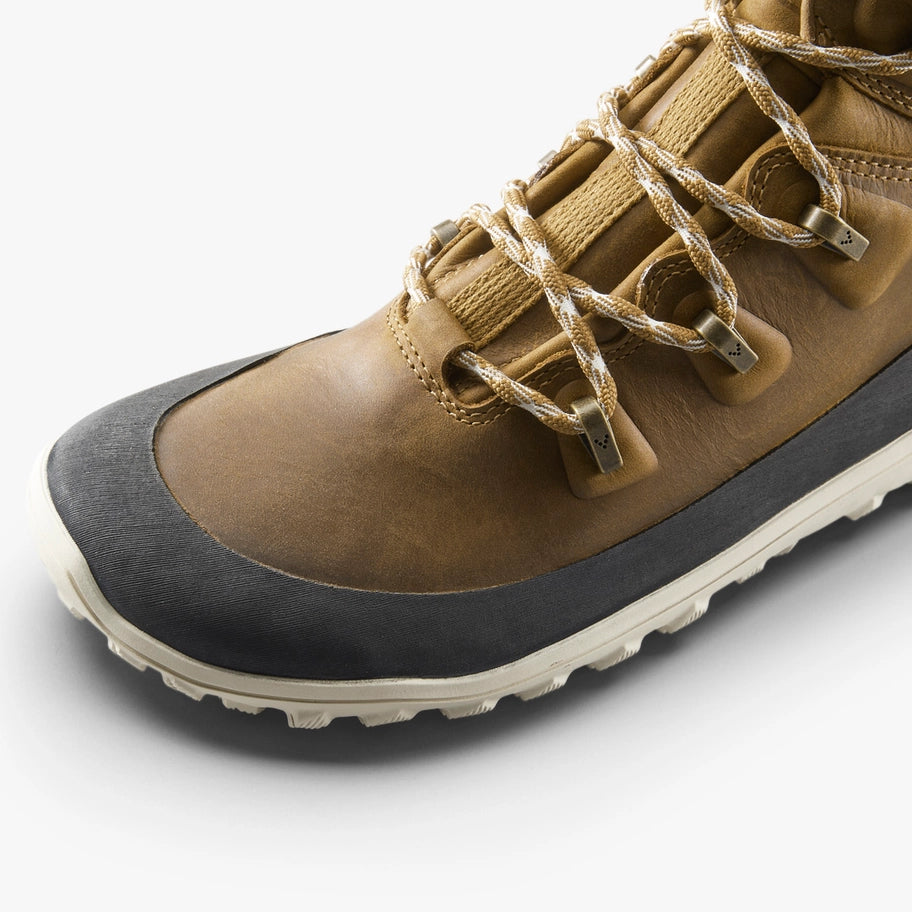 Vivobarefoot Men's Tracker Leather All-Terrain Hiking Boots - Waterproof Outdoor Adventure Shoes for Trail Running & Camping