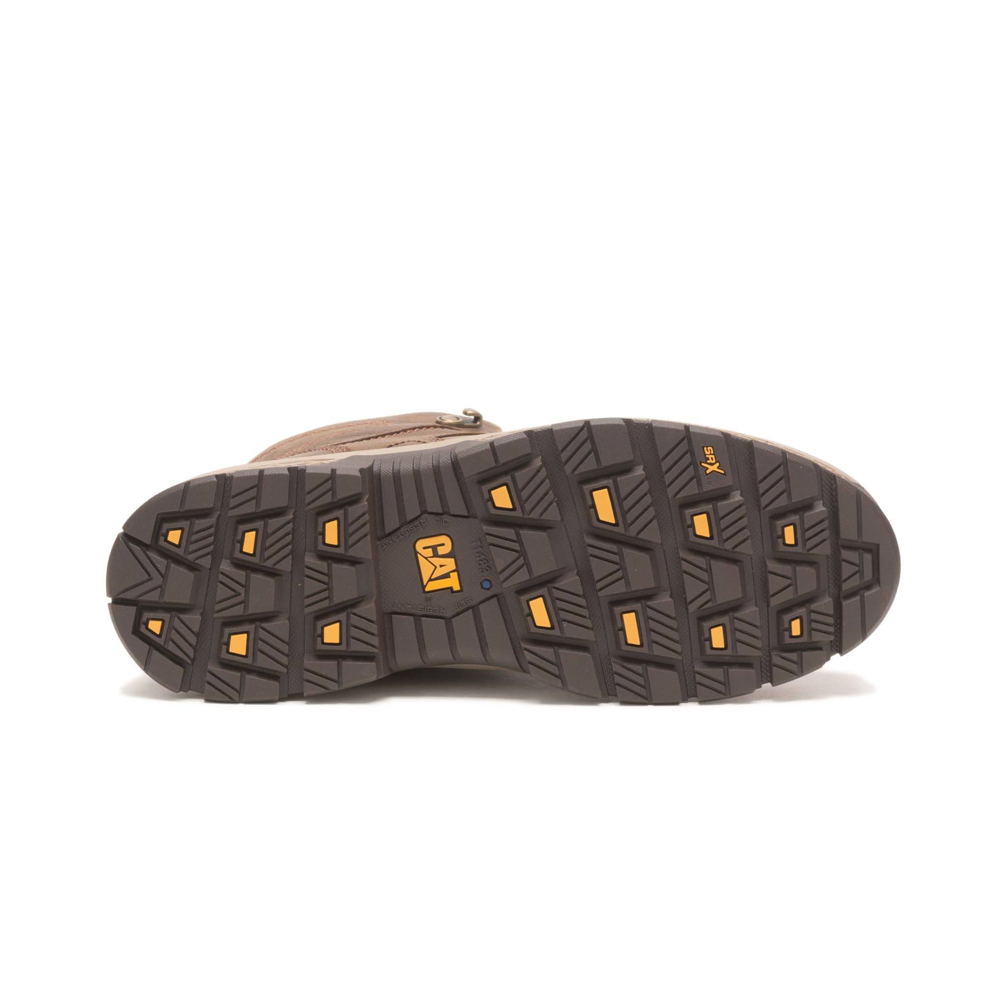 Cat Footwear Men's Exposition Hiker Waterproof Construction Boot - Durable Work Boots for Outdoor & Hiking - Pyramid Brown, Size 12 - Ideal for Construction Sites, Hiking Trails & Rough Terrain