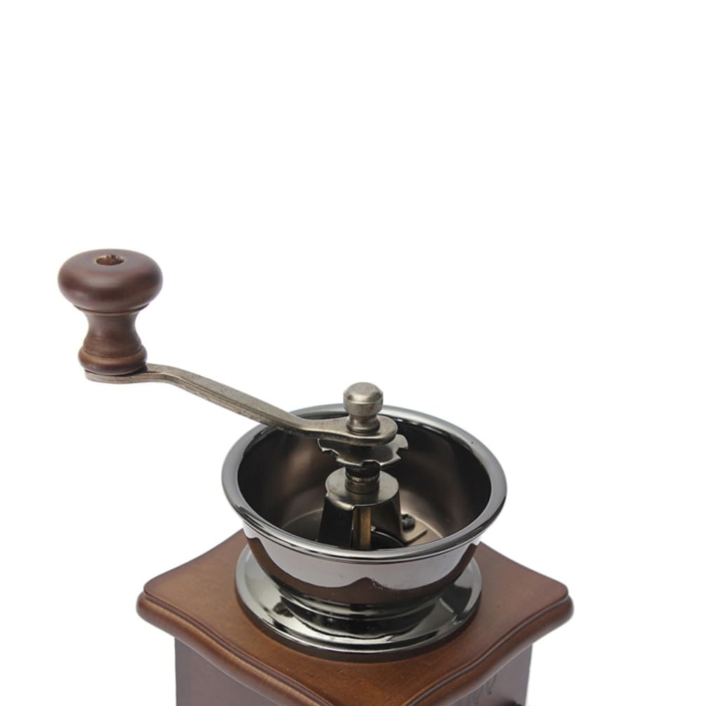 ABOOFAN Vintage Manual Coffee Grinder - Hand Crank Coffee Bean Mill for Espresso, French Press & Pour Over - Retro Style Home Coffee Maker for Fresh Ground Beans