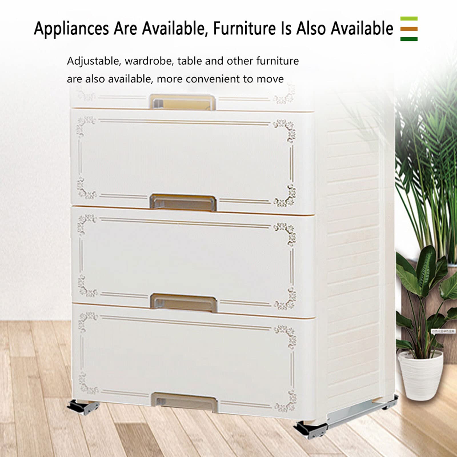 Heavy Duty Washing Machine Base Stand with 24 Lockable Wheels - 300kg Capacity Mobile Platform for Refrigerator, Sofa & Furniture - Perfect for Laundry Room, Kitchen & Home Appliance Mobility