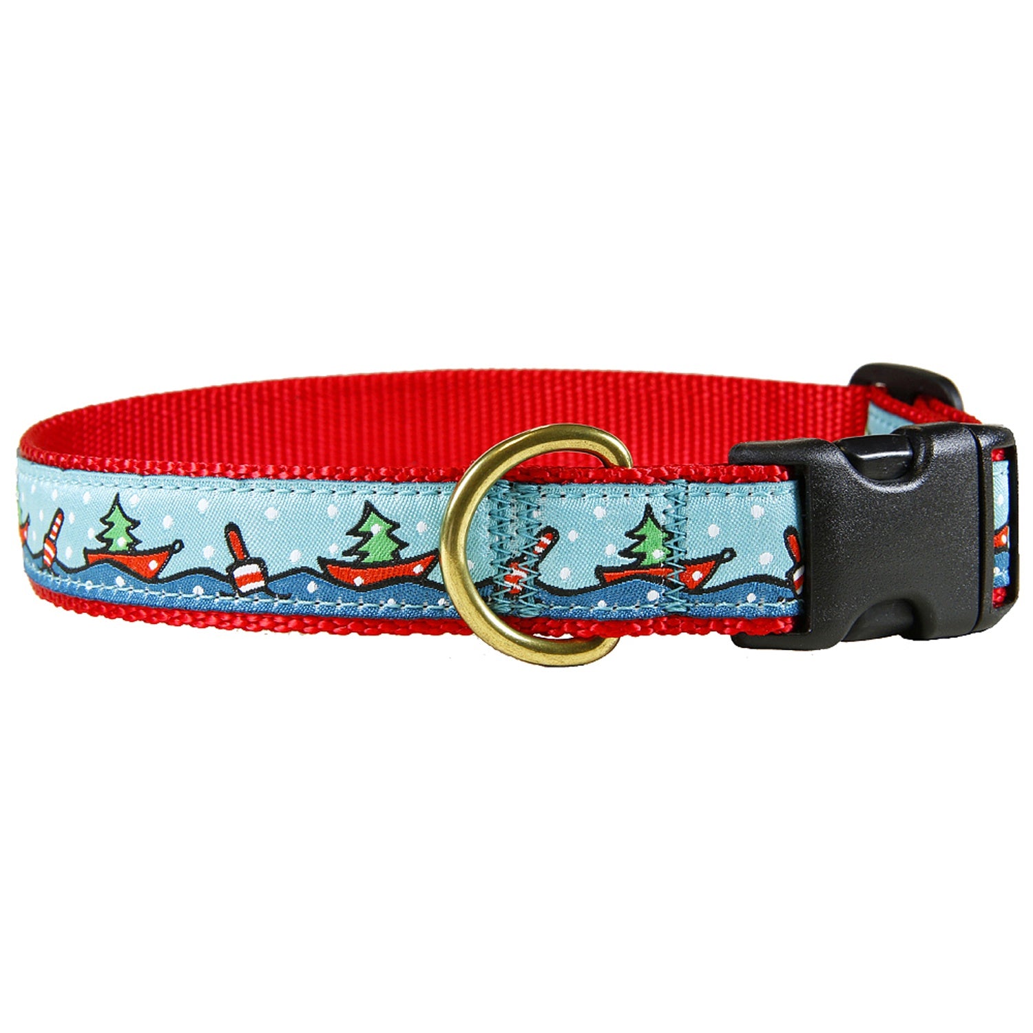 Festive Holiday Buoy Dog Collar - Waterproof & Adjustable Pet Collar for Christmas, Halloween, Thanksgiving - Perfect for Beach, Boating & Holiday Parties