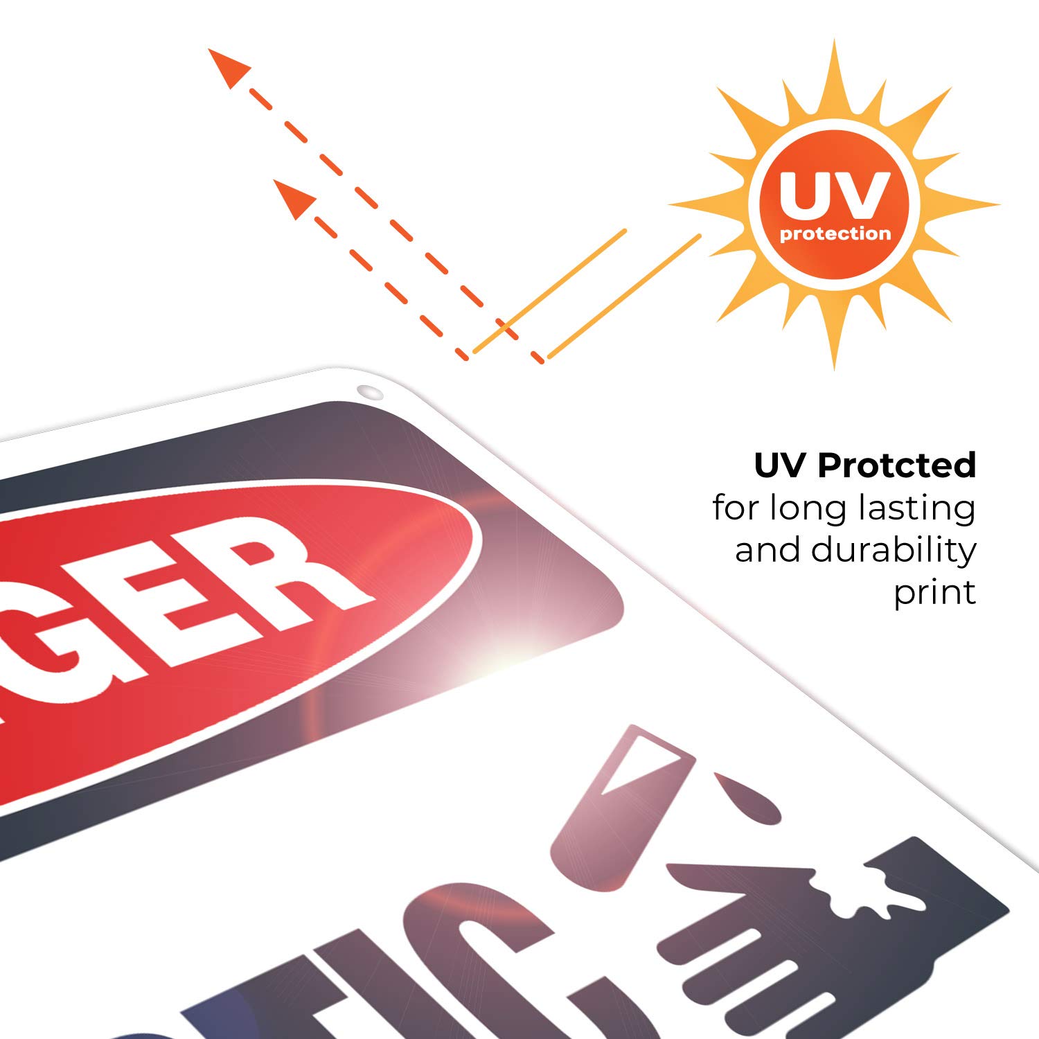 Danger Sign - OSHA Compliant, 10x7 Inches, Rust-Free .040 Aluminum, Fade Resistant for Indoor & Outdoor Use - Made in USA | Perfect for Construction Sites, Warehouses, and Hazardous Areas
