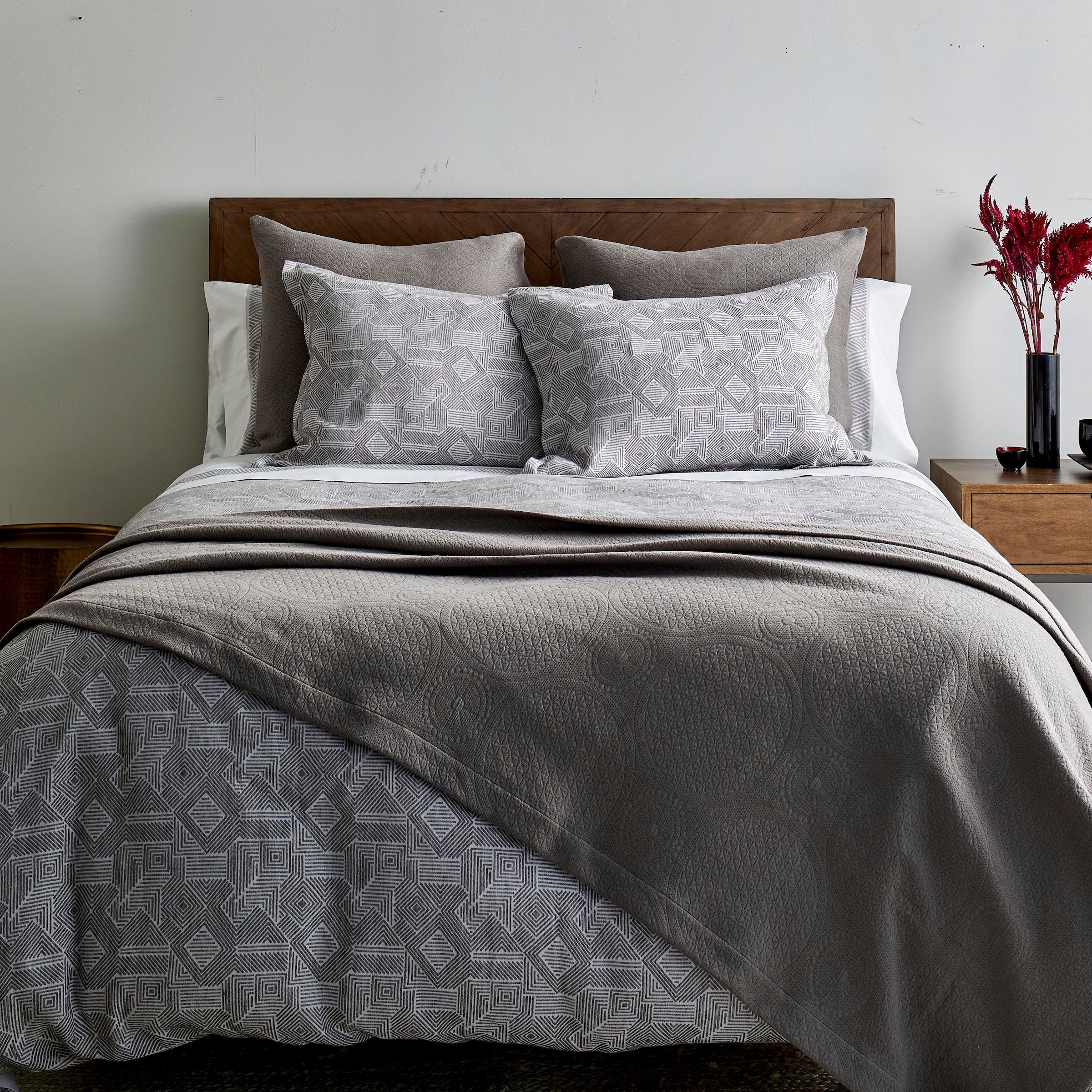 Luxury Great Hall Coverlet Set in Ash - Soft & Stylish Bedding for Master Bedroom & Guest Room