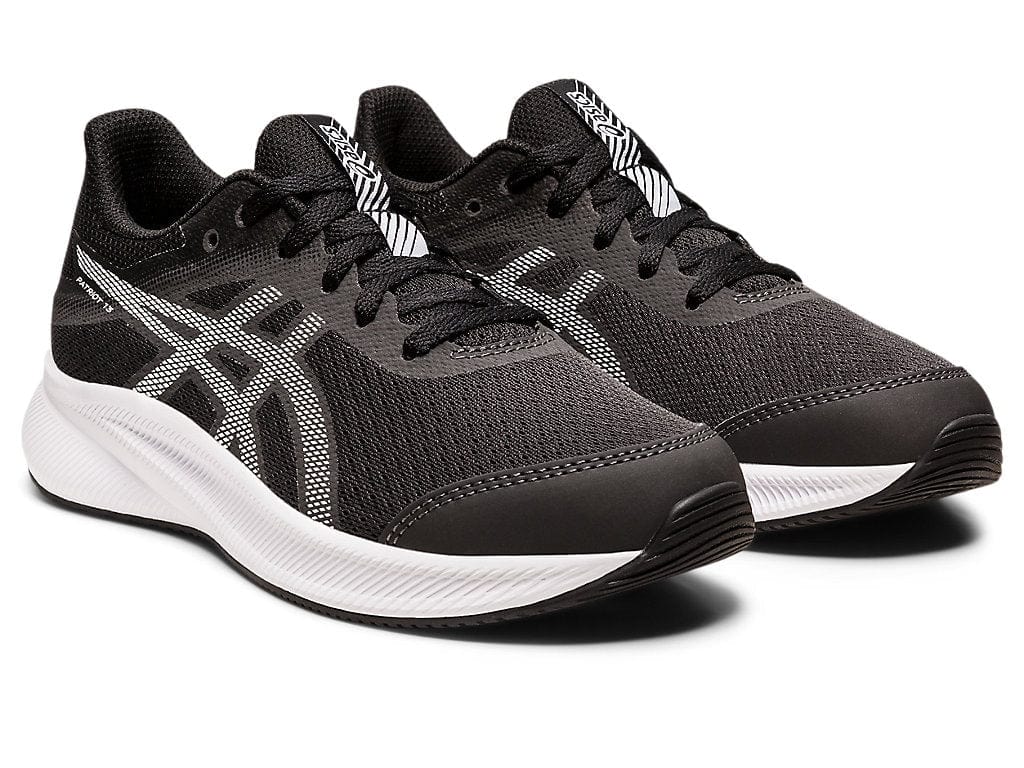 ASICS Junior Patriot 13 Black/White Running Shoes for Kids - Lightweight & Durable Training Sneakers for School, Sports & Everyday Wear