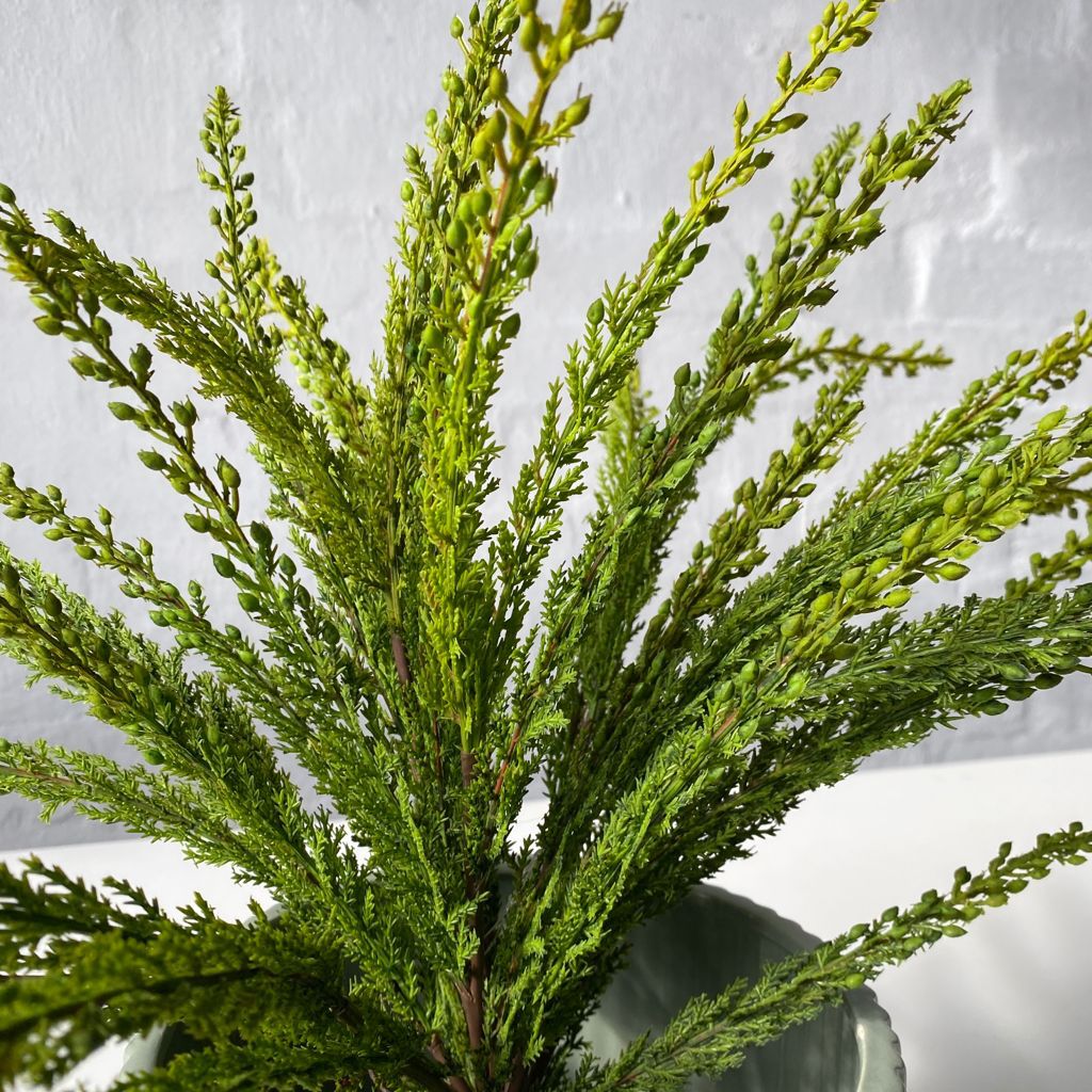 Realistic Artificial Seeded Bush - UV Resistant Faux Outdoor Plant for Garden, Patio & Landscaping Decor - Low Maintenance Fake Shrub for Year-Round Greenery