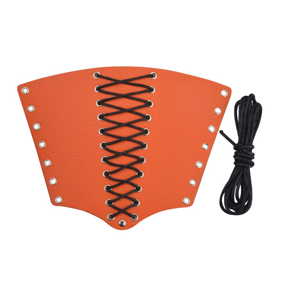 AMEYXGS Adjustable Leather Archery Arm Guard Protector - Left & Right Hand Compatible - Traditional Bow Armor for Target Practice & Hunting