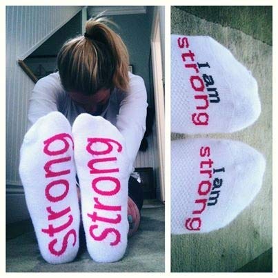 Inspirational 'I Am Strong' Socks for Women & Men - Motivational Gift