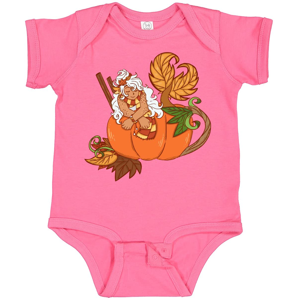 Inktastic Beautiful Pumpkin Spice Mermaid in a Pumpkin Baby Bodysuit - Cute Halloween & Fall Outfit for Infants - Perfect for Pumpkin Patch Visits, Autumn Photo Shoots, and Seasonal Celebrations